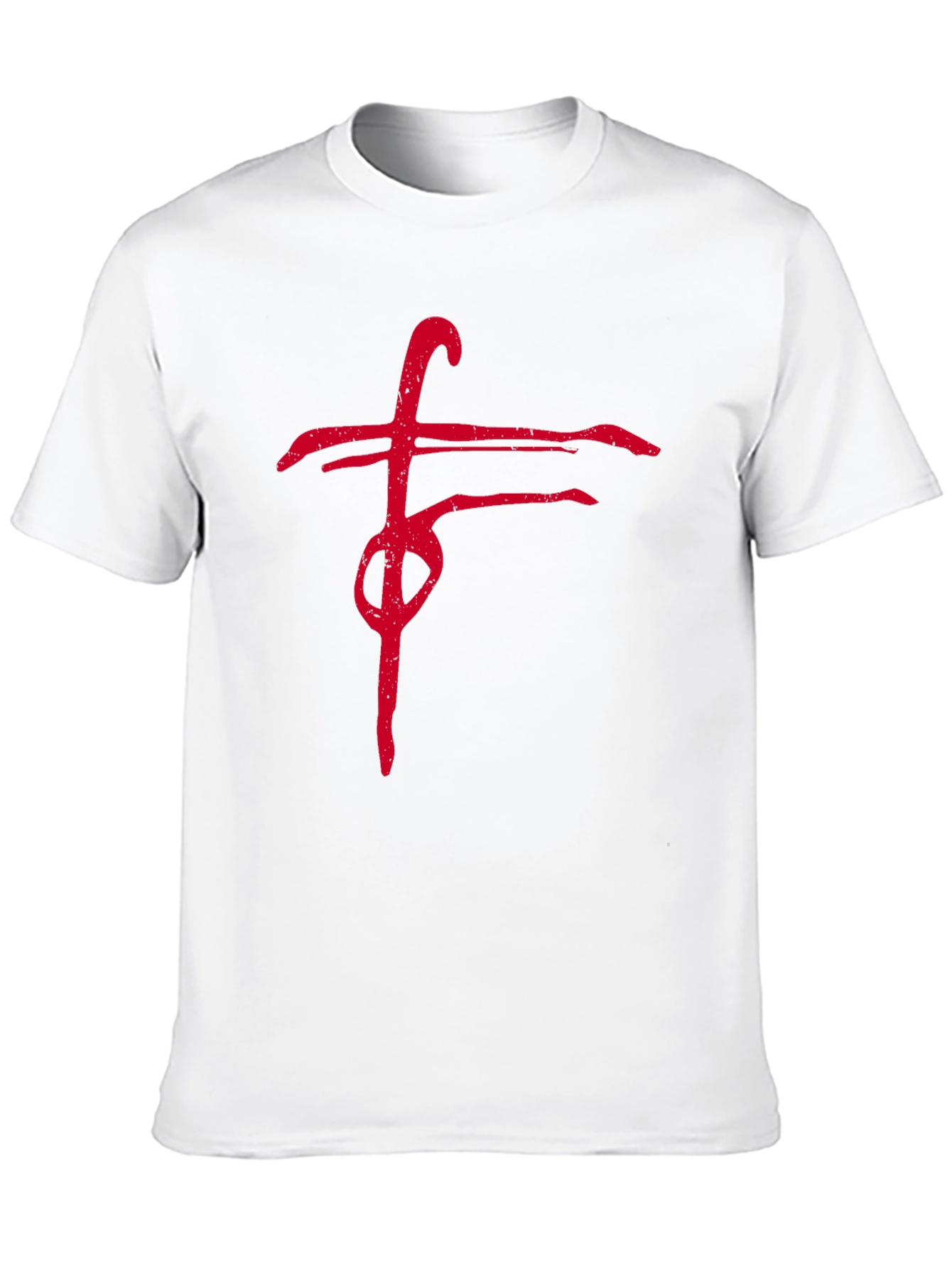 Black Black T-Shirt with Red Abstract Graphic view 10