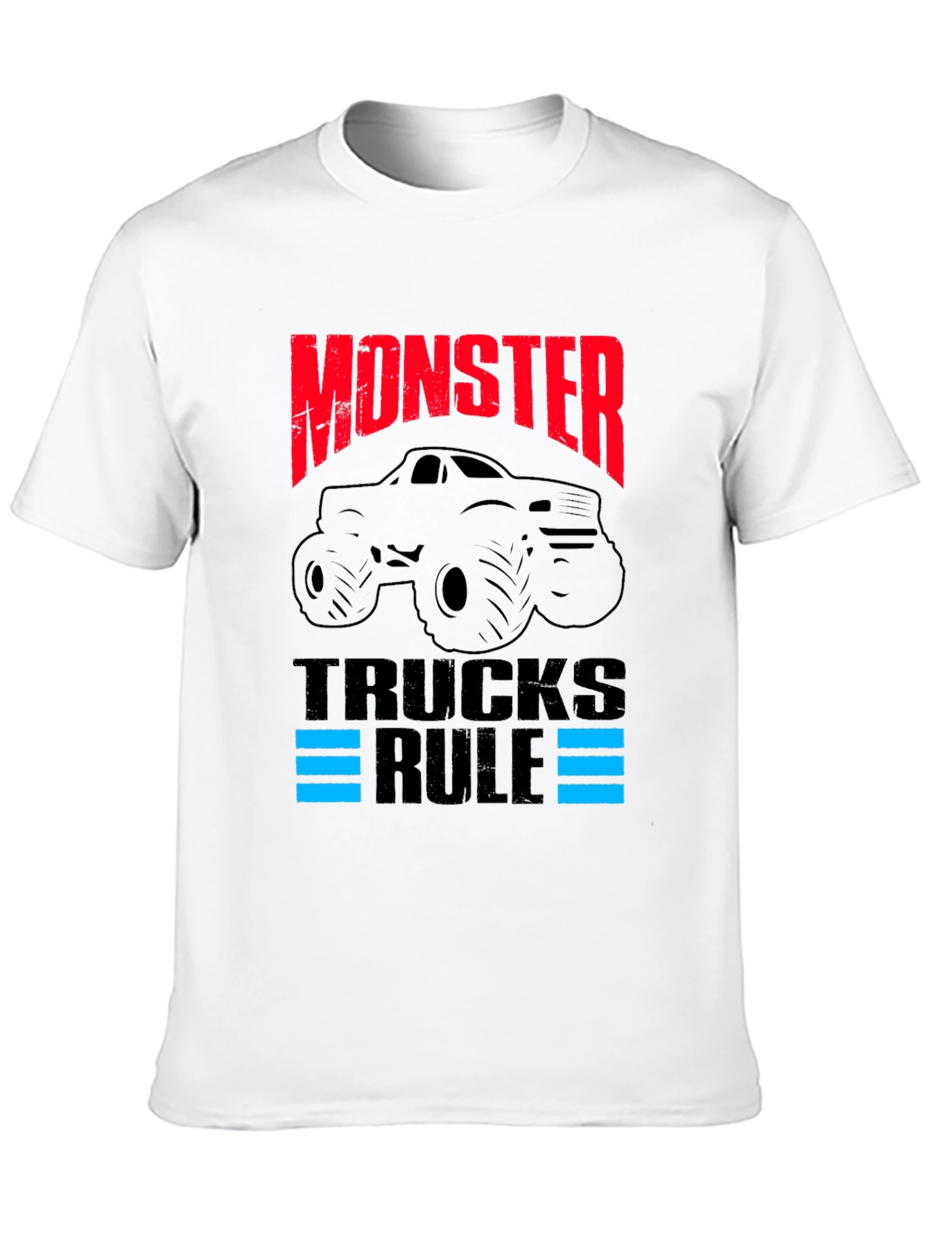 Black Monster Trucks Rule Graphic T-Shirt view 10