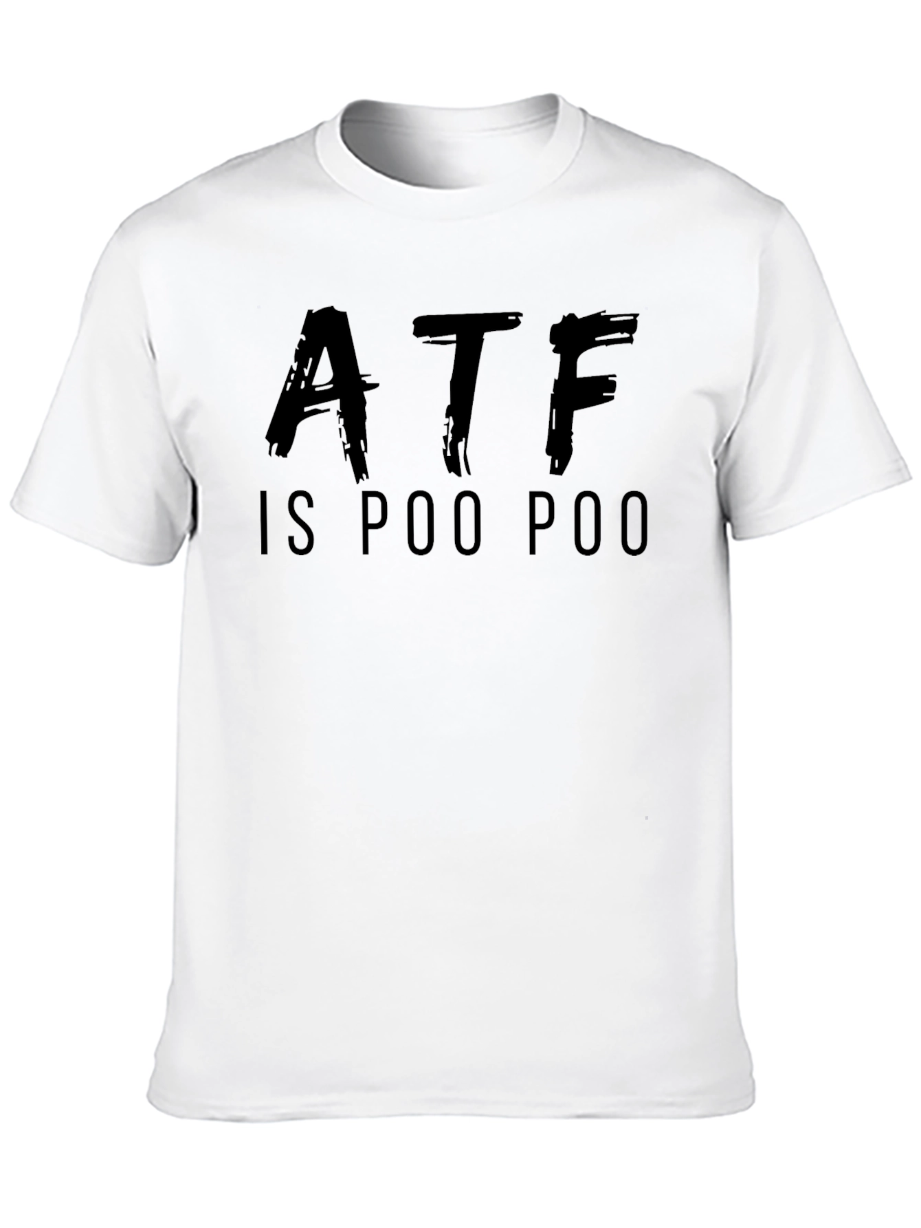 Black ATF is Poo Poo T-Shirt - Black Crew Neck view 10