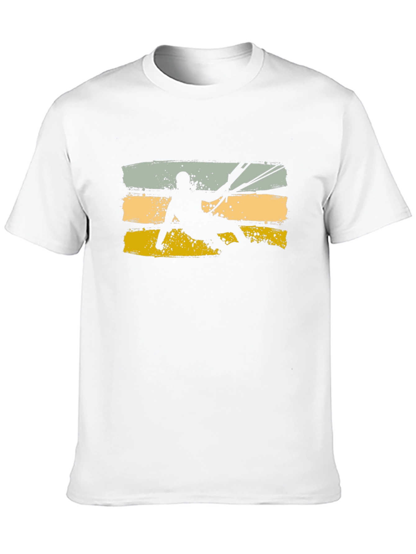Black Kitesurfing Silhouette Graphic Tee view 10