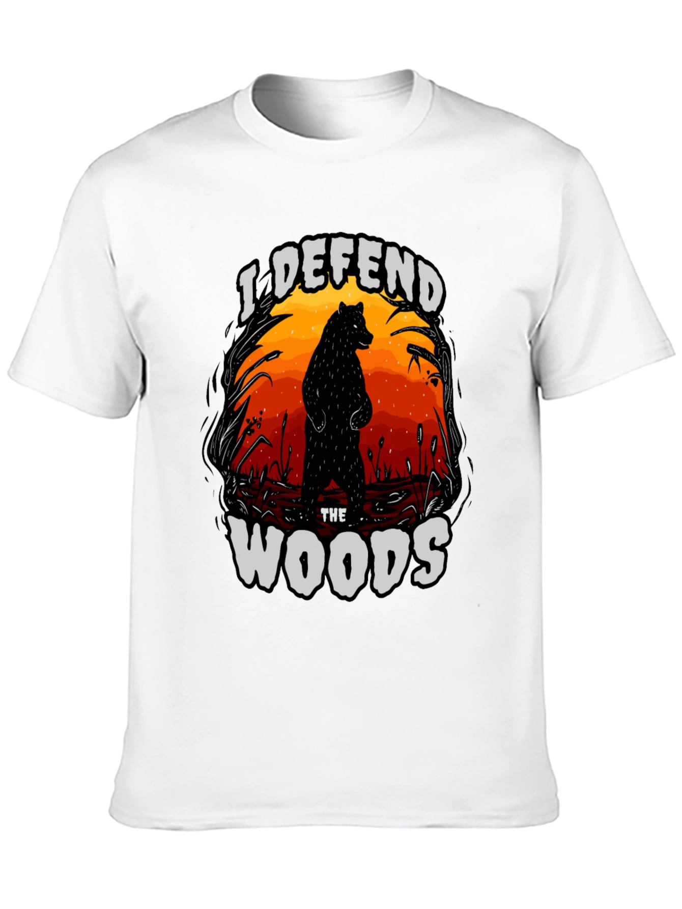 Black I Defend The Woods Graphic Tee - Black view 10
