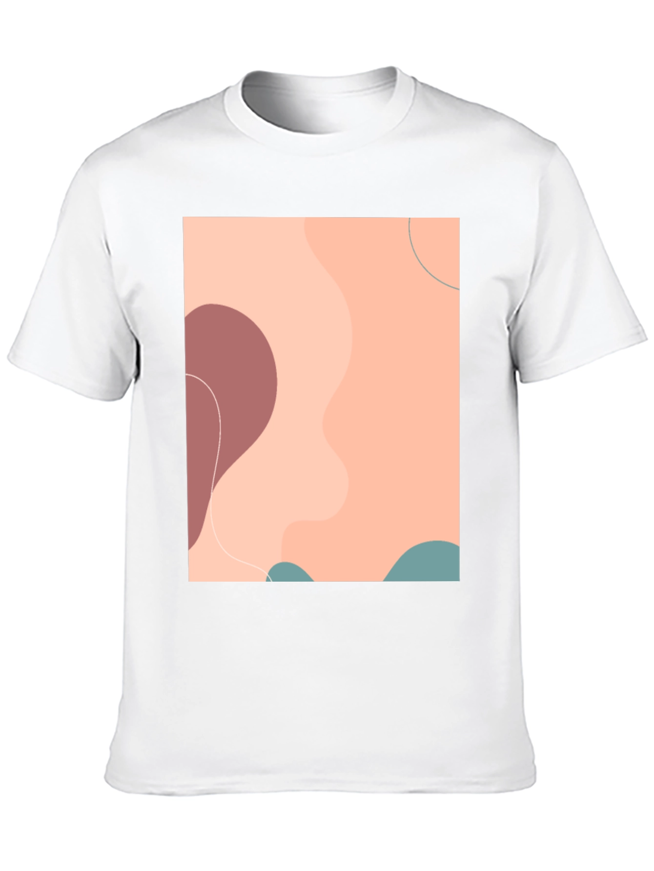 Black Abstract Graphic Print Men's Black T-Shirt view 10