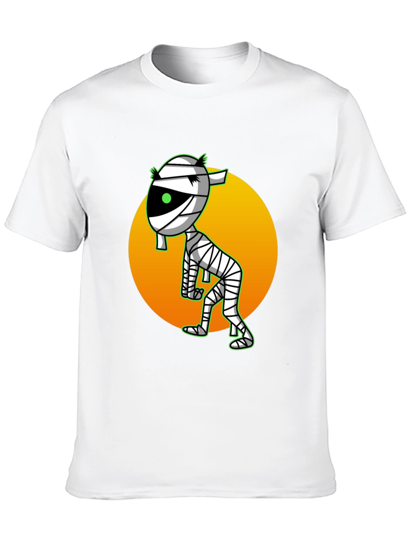 Black Mummy Cartoon T-Shirt - Spooky Fun view 10