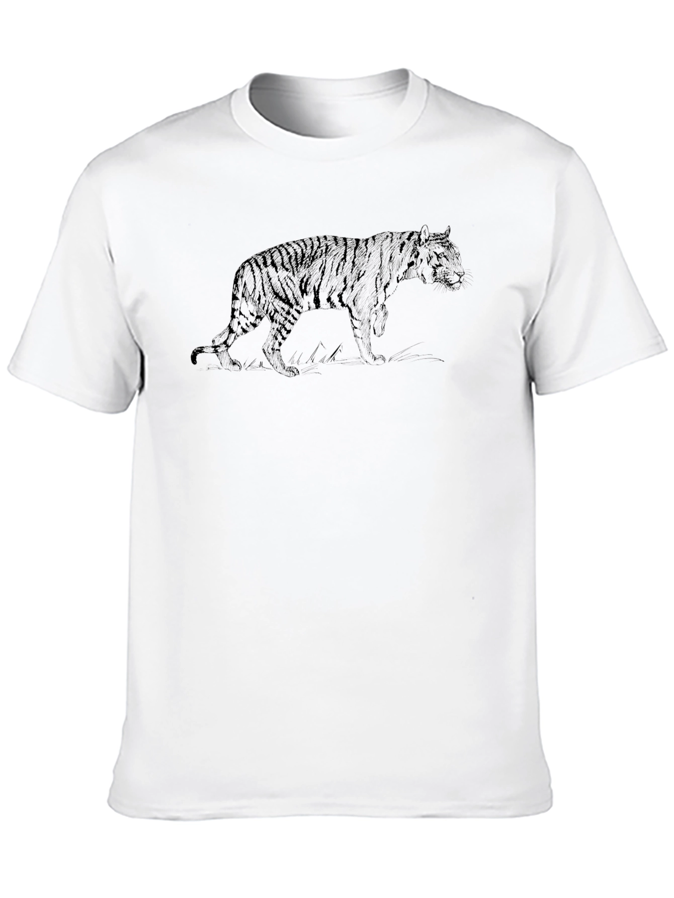 Black Black Tiger Graphic Tee - Men's Casual Style view 10