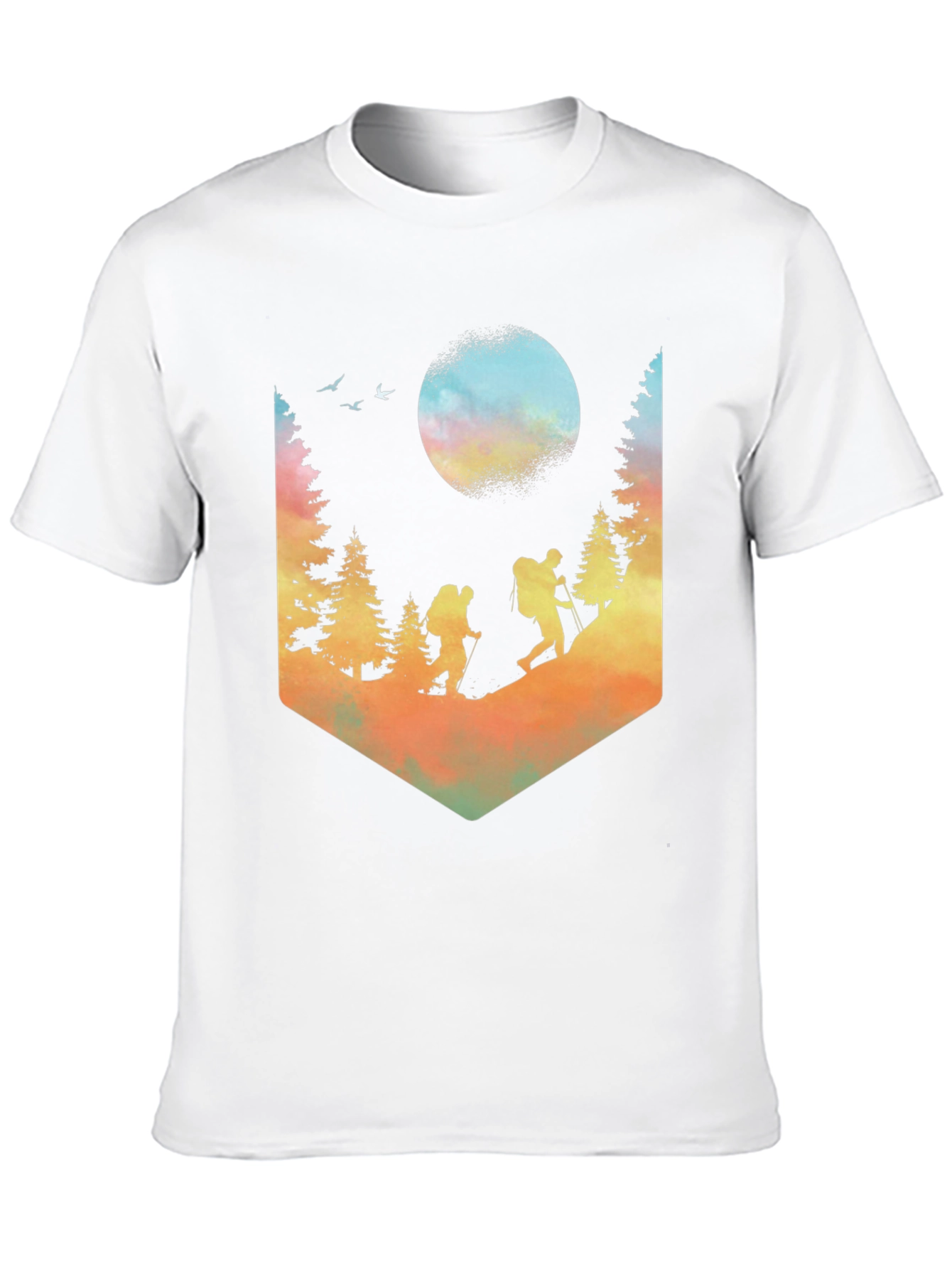 Black Hiking Adventure Graphic T-Shirt - Nature Design Tee view 10