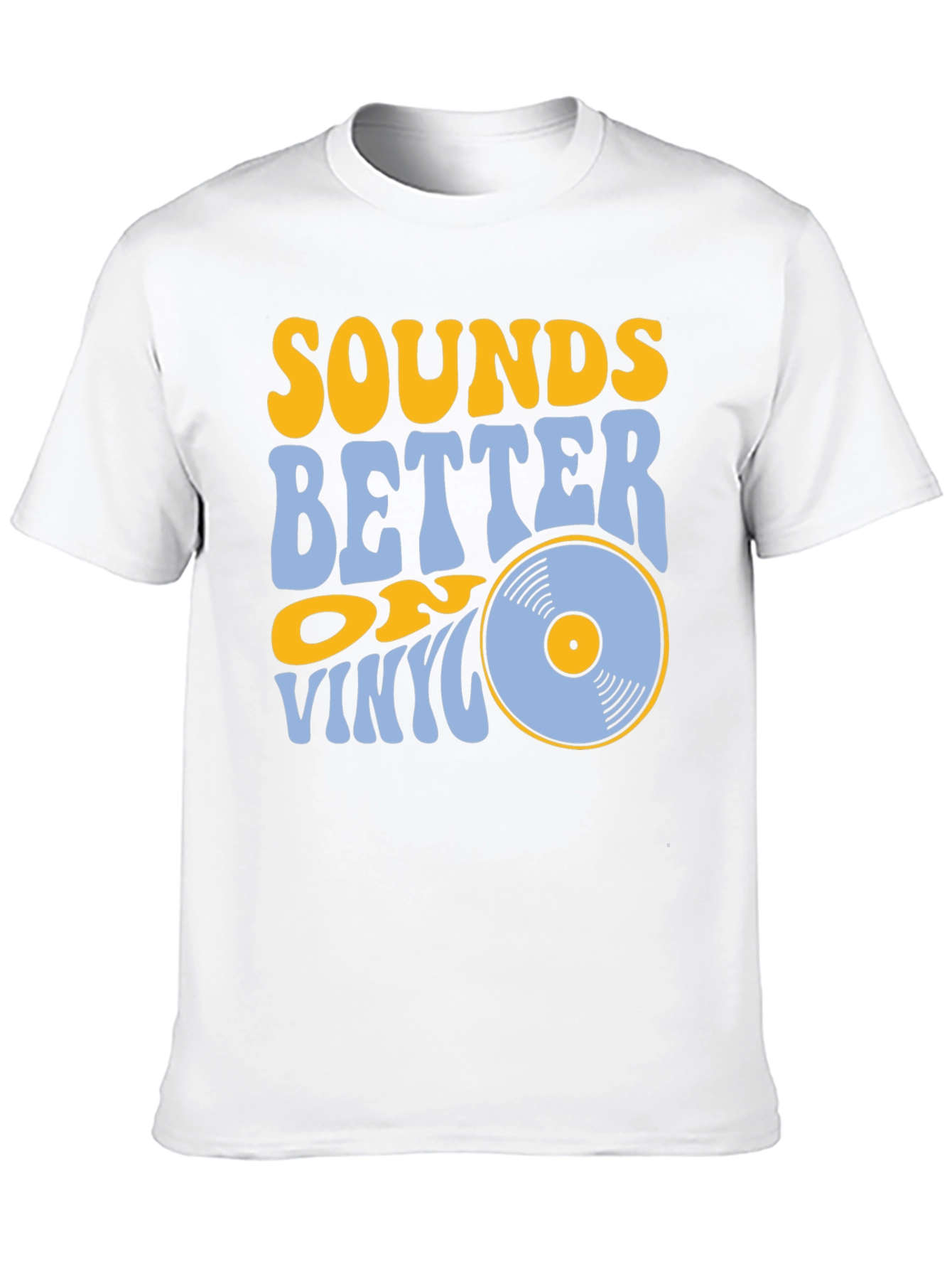 Black Sounds Better on Vinyl Black T-Shirt view 10