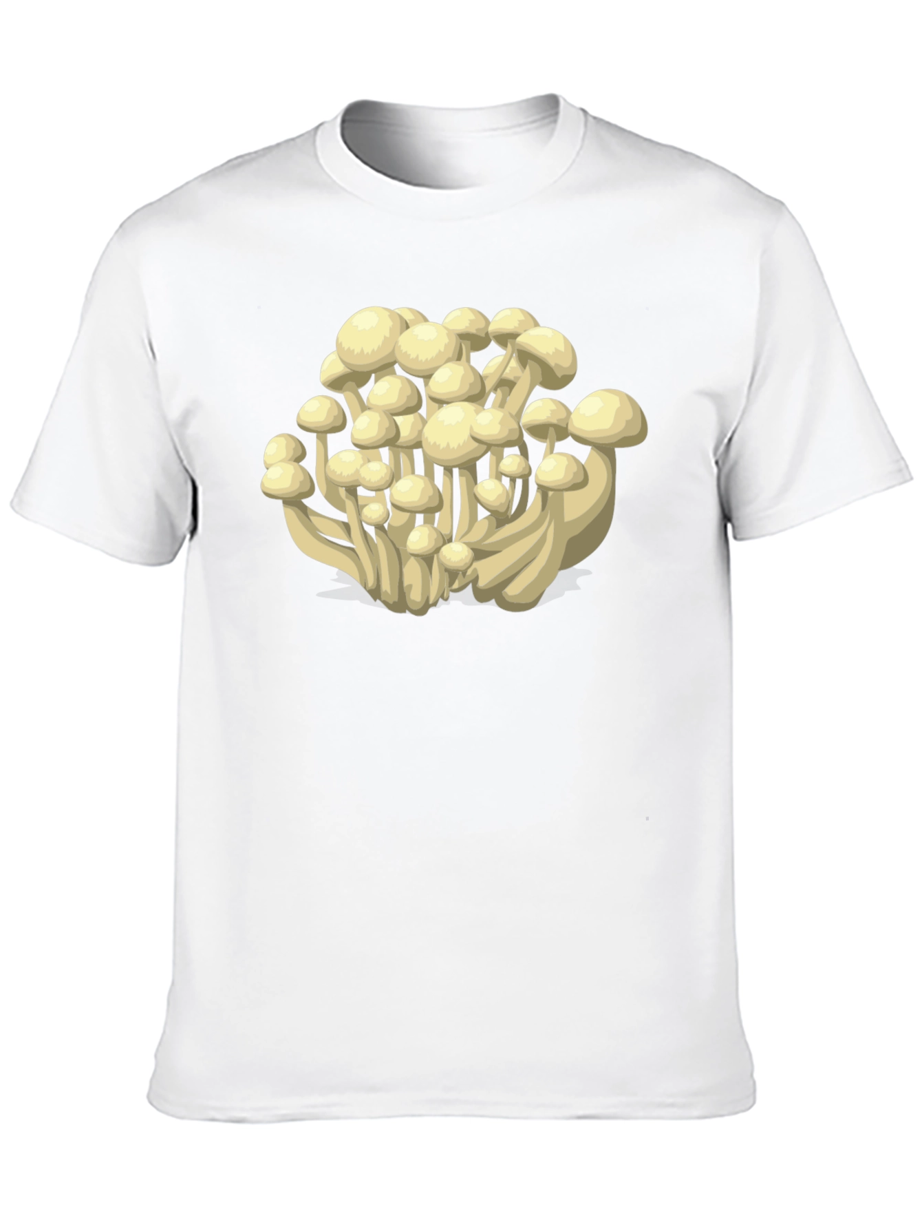 Black Mushroom Print T-Shirt - Funky Fungi Fashion view 10