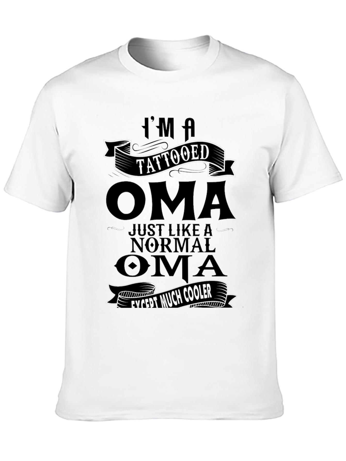 Black Tattooed Oma T-Shirt - Cool Grandma Tee view 10