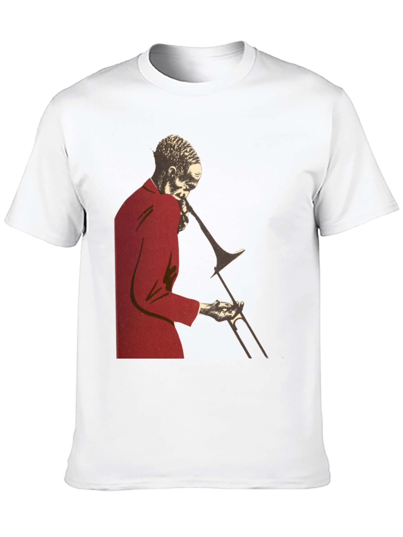 Black Jazz Trombone Player T-Shirt - Black view 10