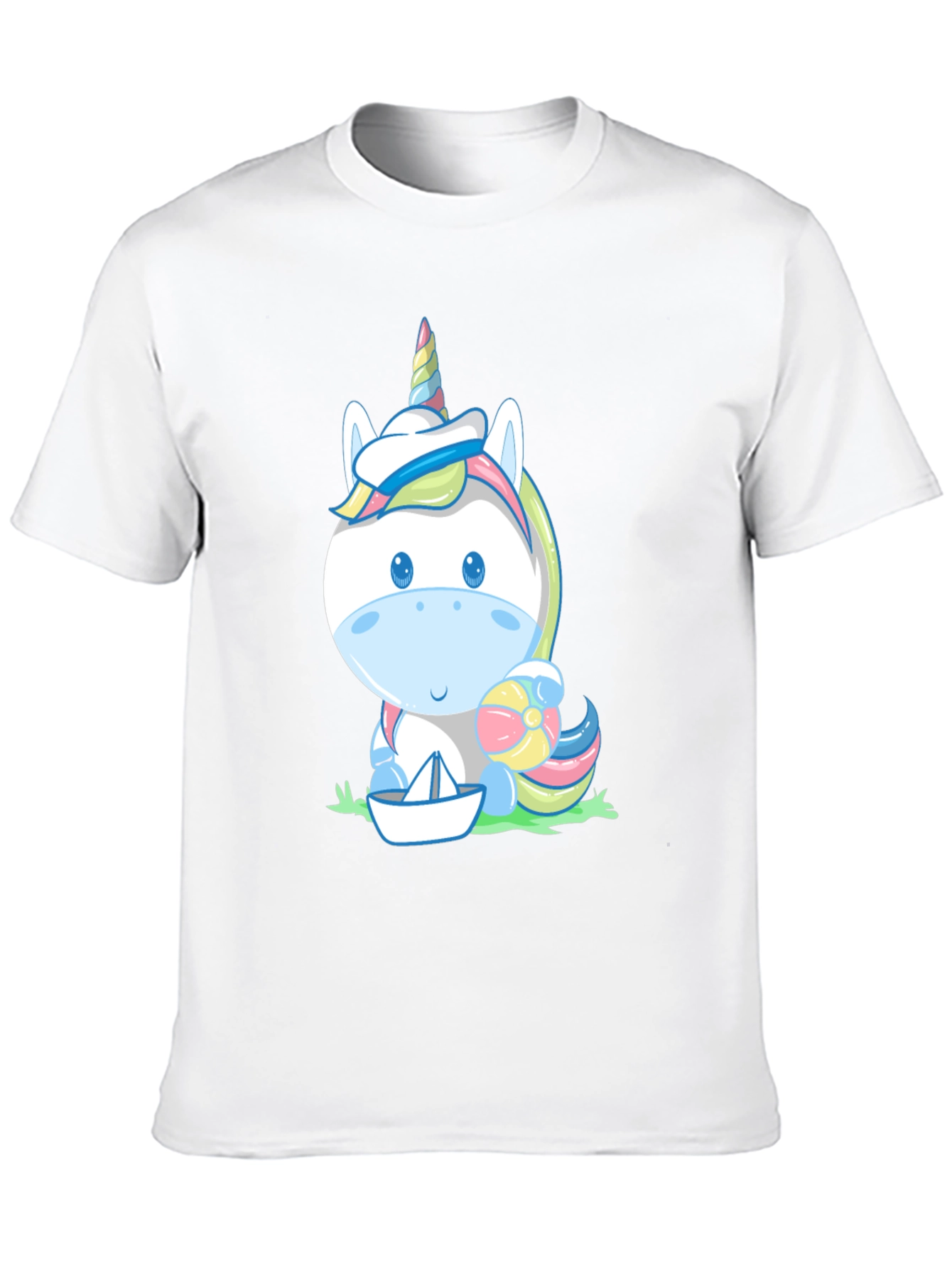 Black Unicorn Beach T-Shirt - Cute Cartoon Tee view 10