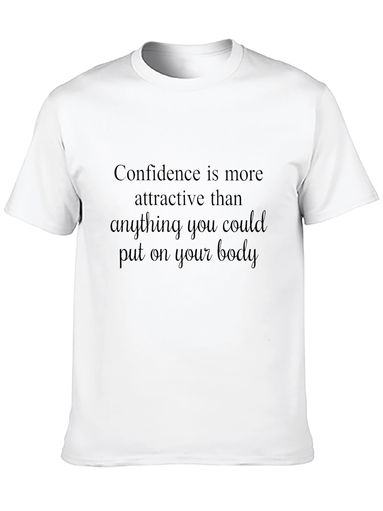 Black Confidence Graphic Tee - Soft Cotton Blend view 10