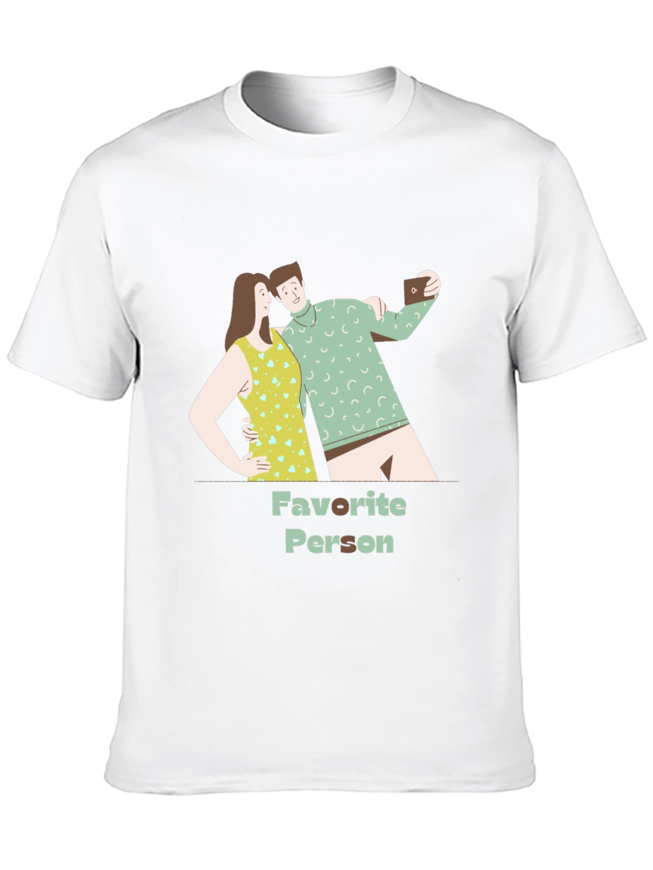 Black Favorite Person Graphic Tee - Stylish Couple Design view 10