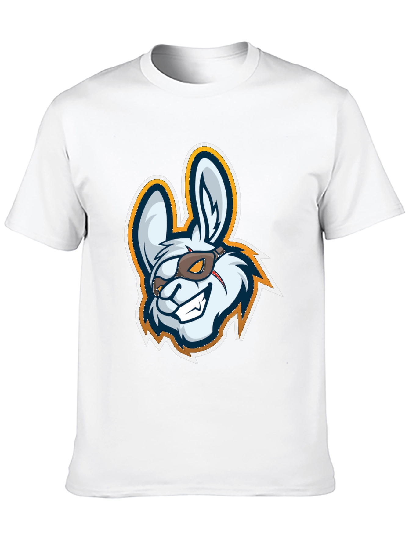 Black Cool Rabbit Mascot Graphic T-Shirt view 10