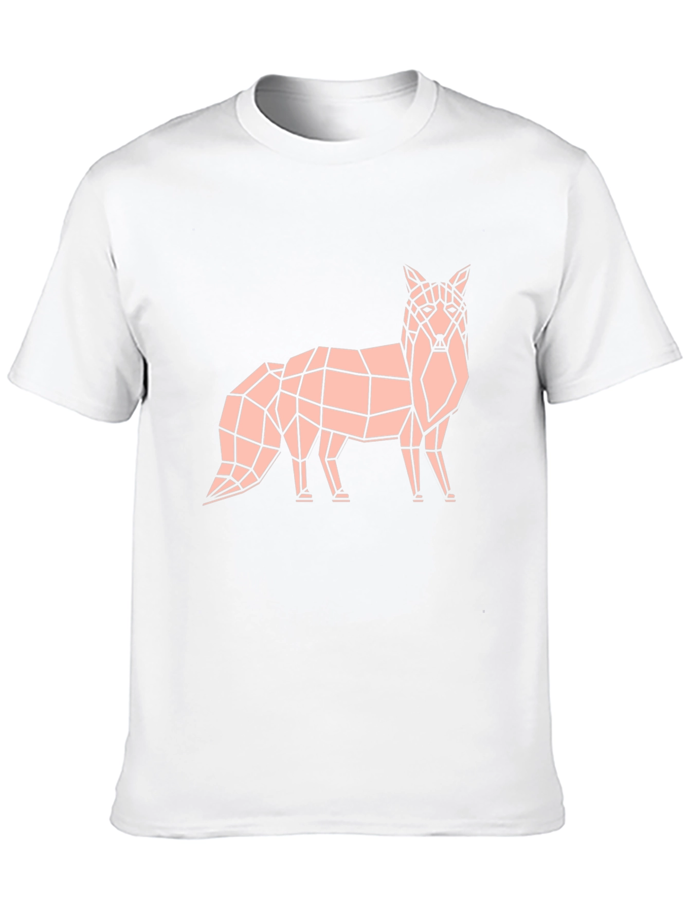 Black Geometric Fox Graphic Tee - Stylish Black T-Shirt view 10