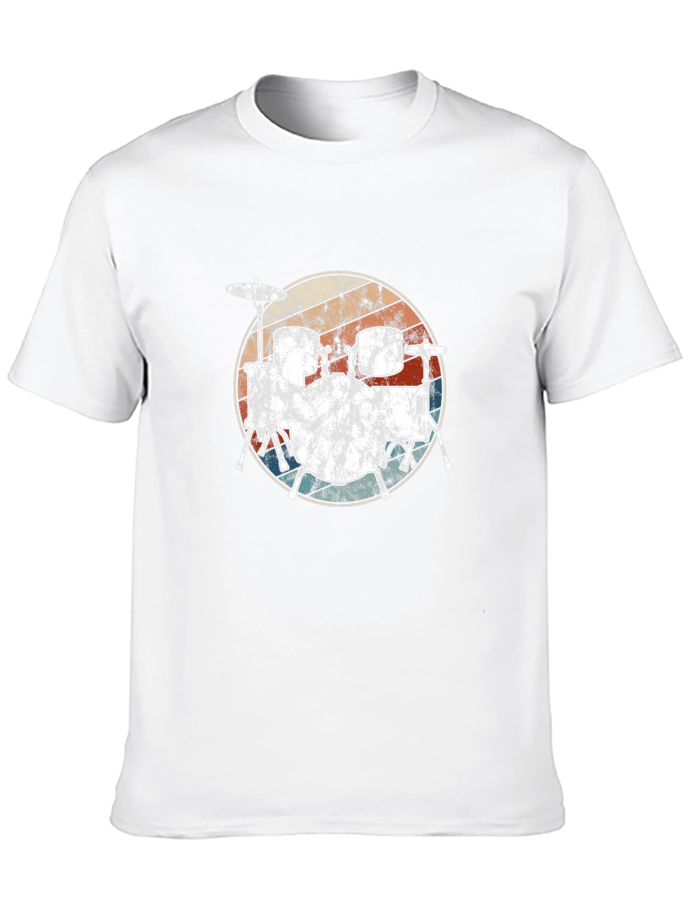 Black Vintage Drum Set Graphic Tee - Retro Style view 10