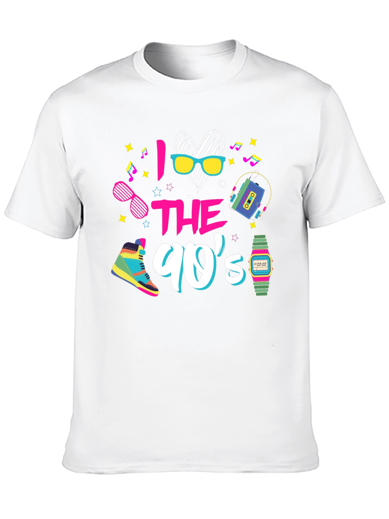 Black I Love The 90s Retro Style T-Shirt view 10