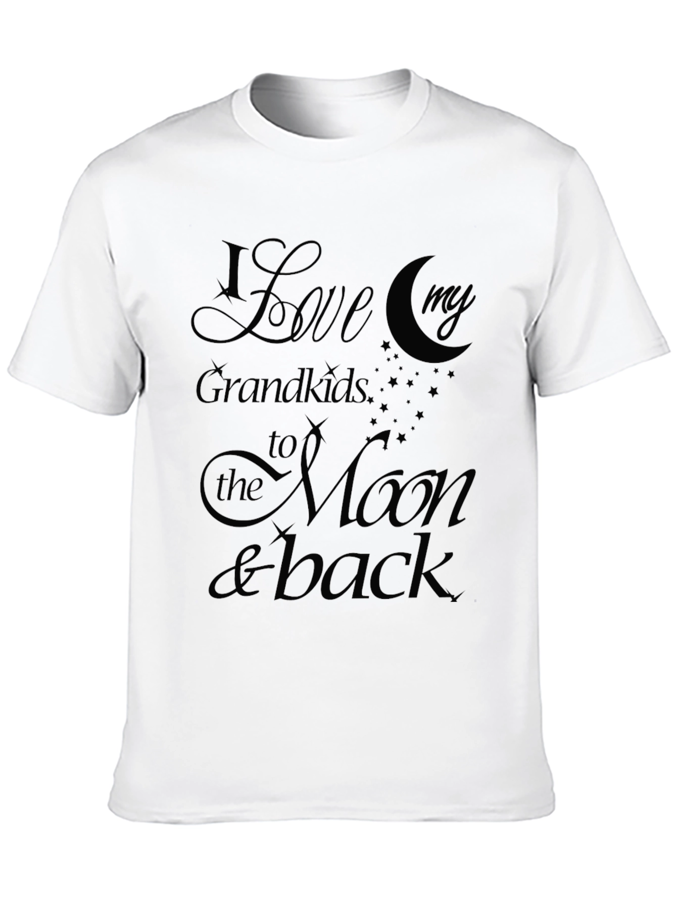 Black I Love My Grandkids to the Moon & Back Graphic T-Shirt view 10