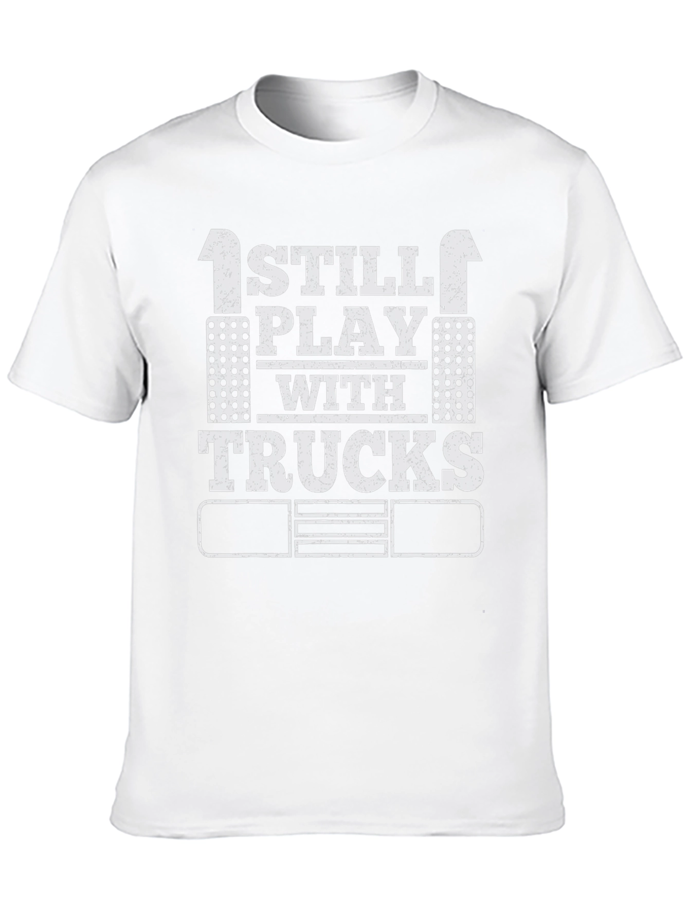 Black I Still Play with Trucks T-Shirt, Adult Trucker Tee view 10