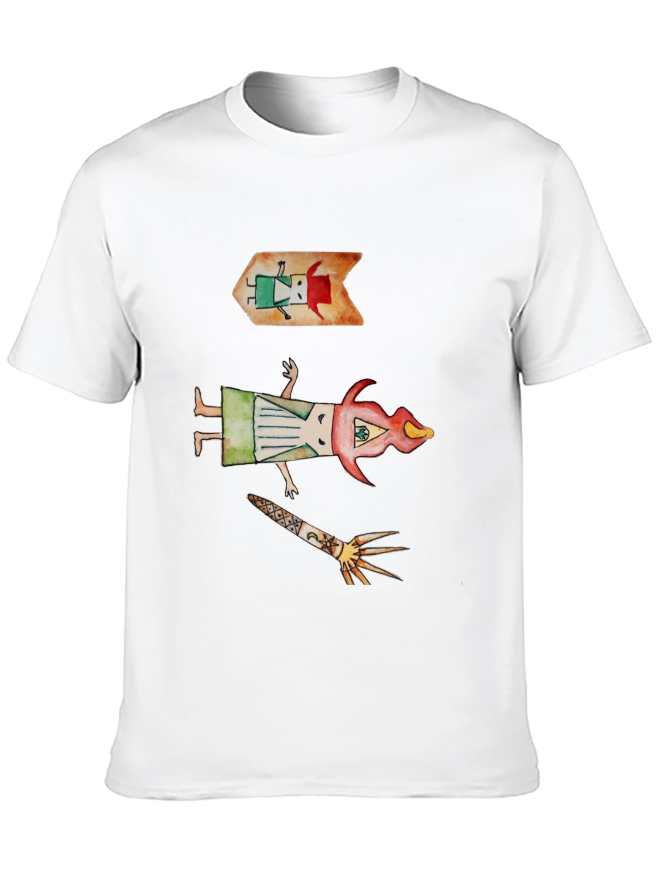 Black Unique Art Print Black T-Shirt view 10