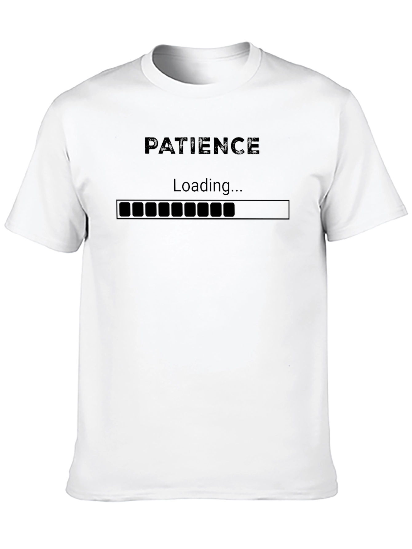 Black Patience Loading Funny Graphic T-Shirt view 10