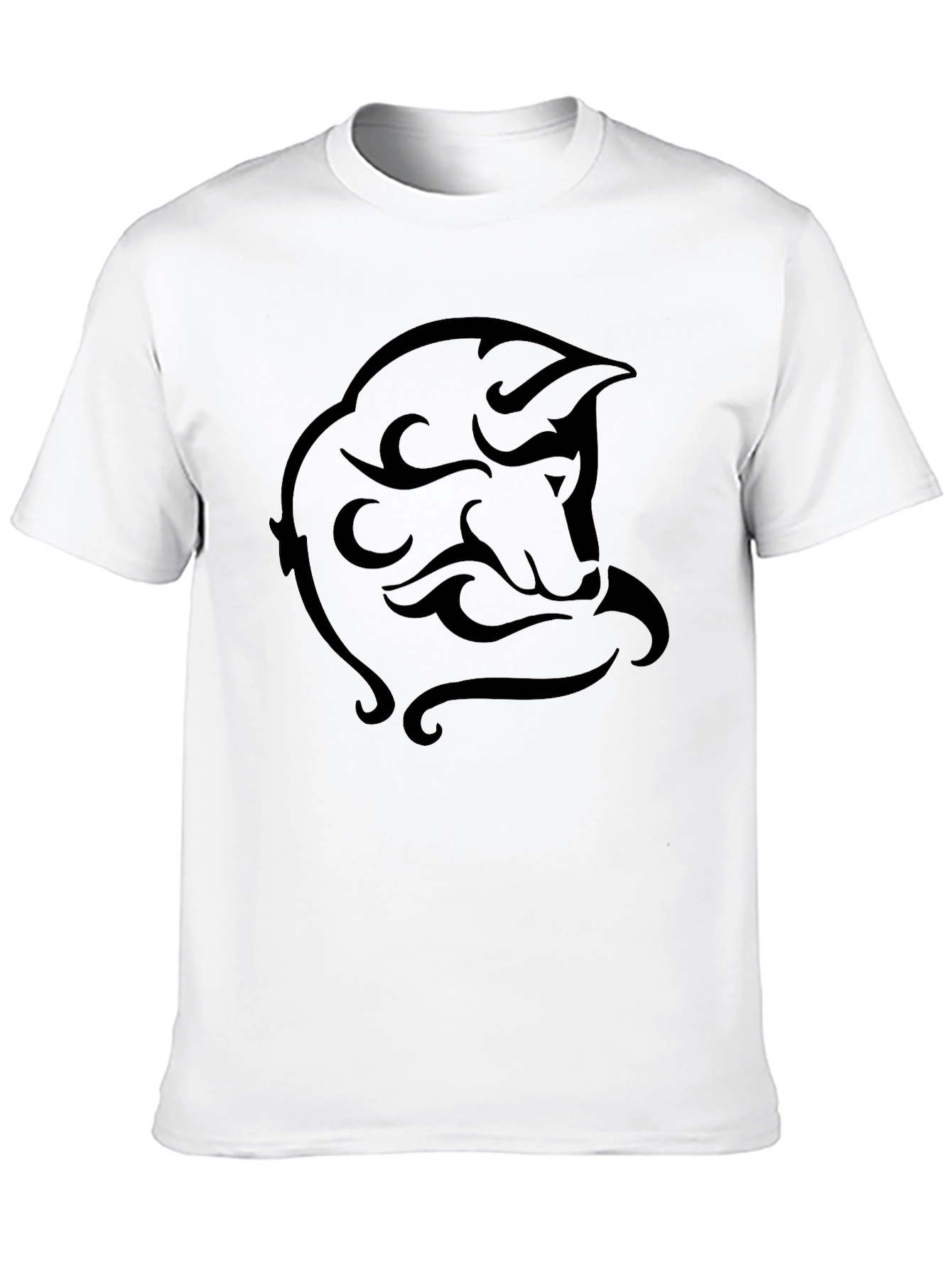 Black Tribal Face Graphic Black T-Shirt view 10