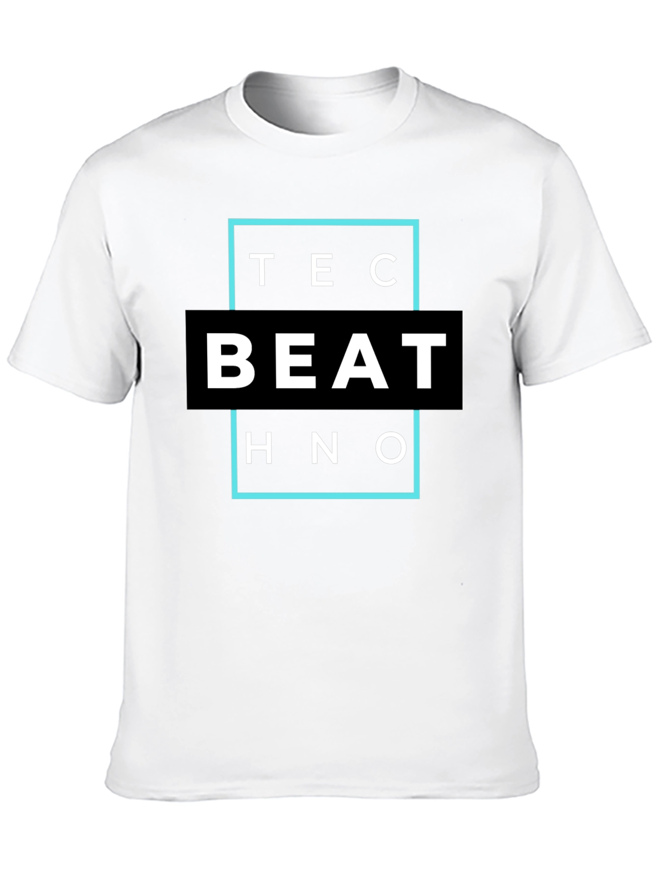 Black Techno Beat T-Shirt - Modern Design view 10