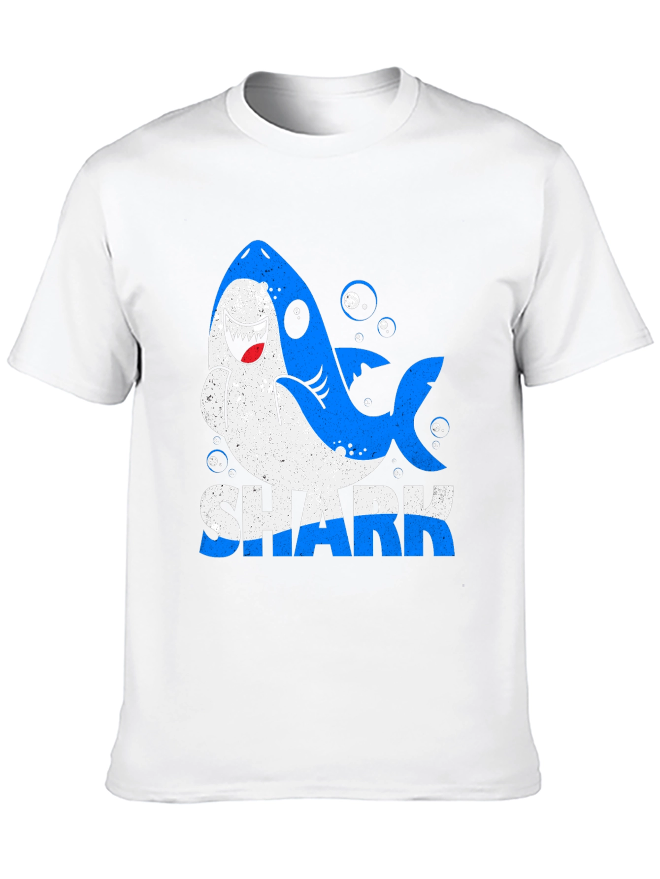 Black Shark Graphic Print Men's Black T-Shirt view 10