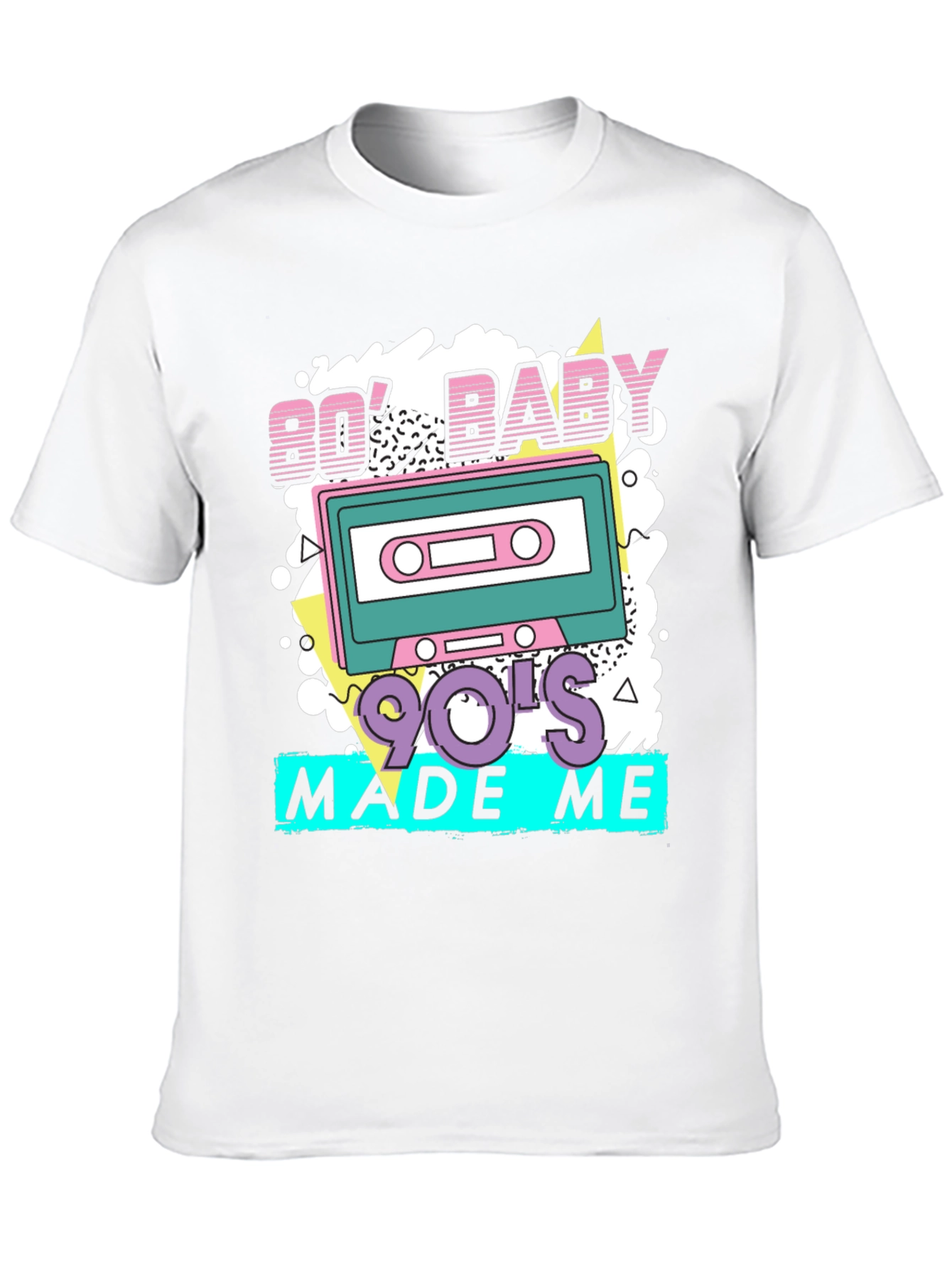 Black Retro '80s Baby '90s Made Me T-Shirt view 10