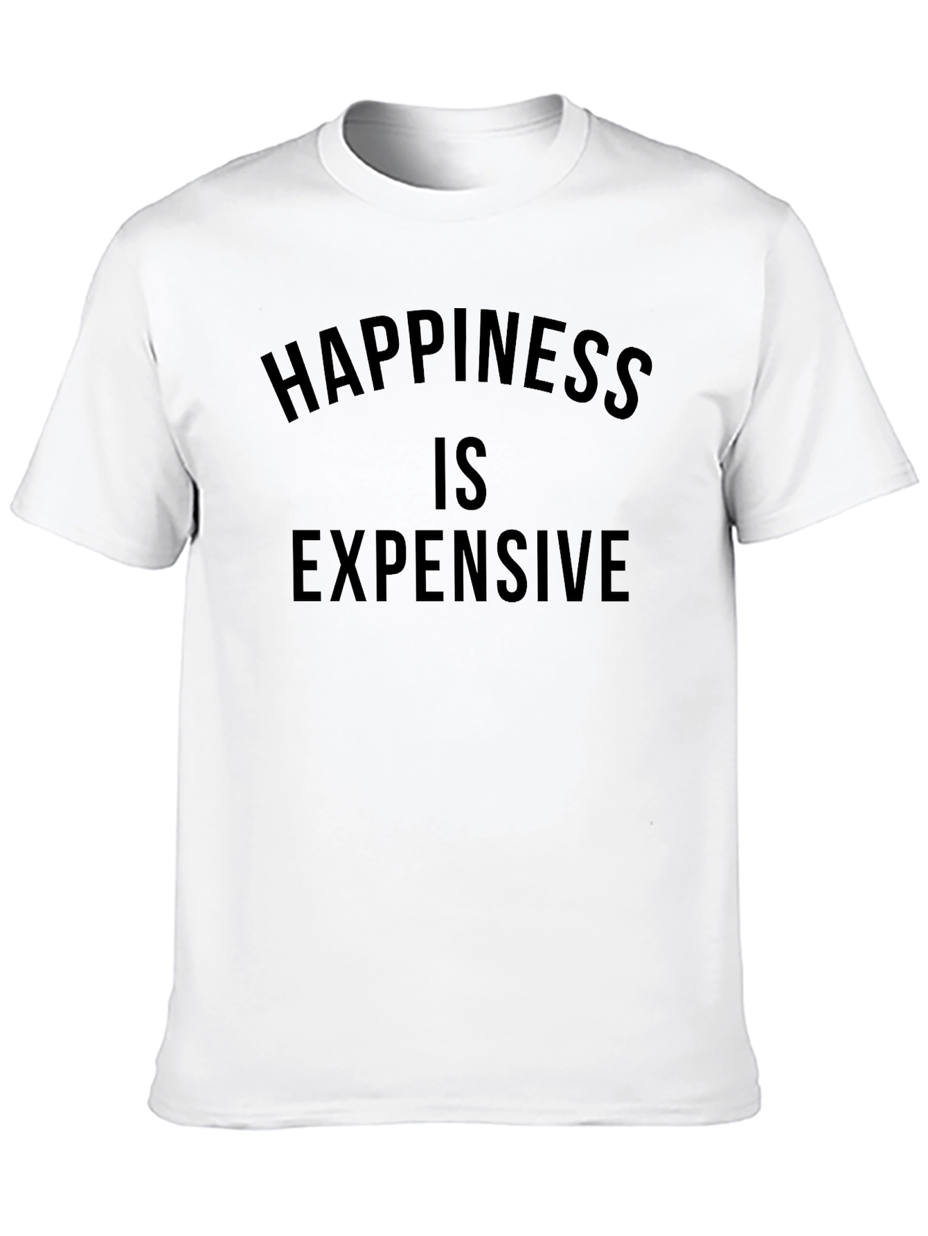 Black Happiness is Expensive Black Graphic T-Shirt view 10