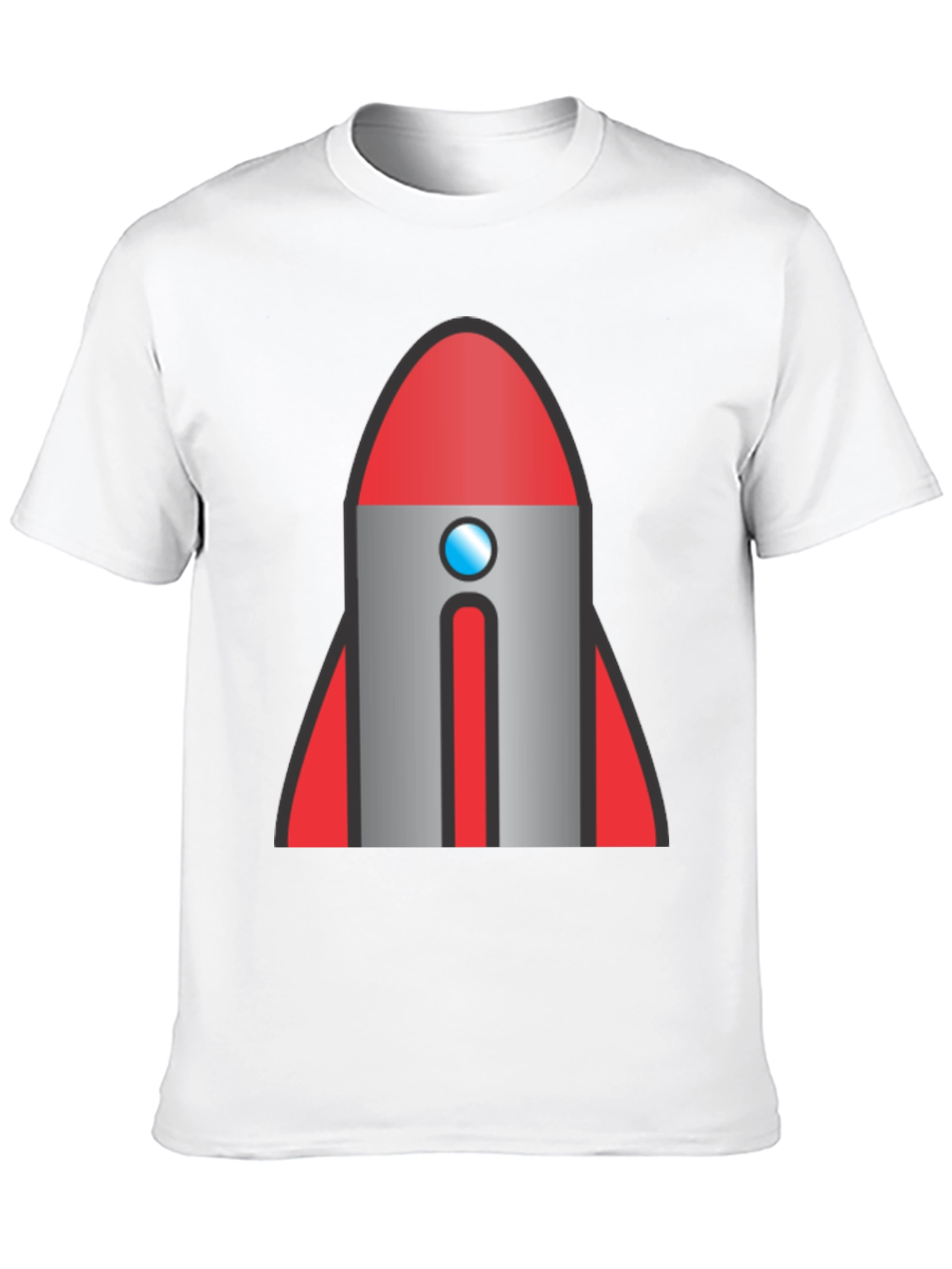 Black Retro Rocket Graphic T-Shirt - Classic Style view 10