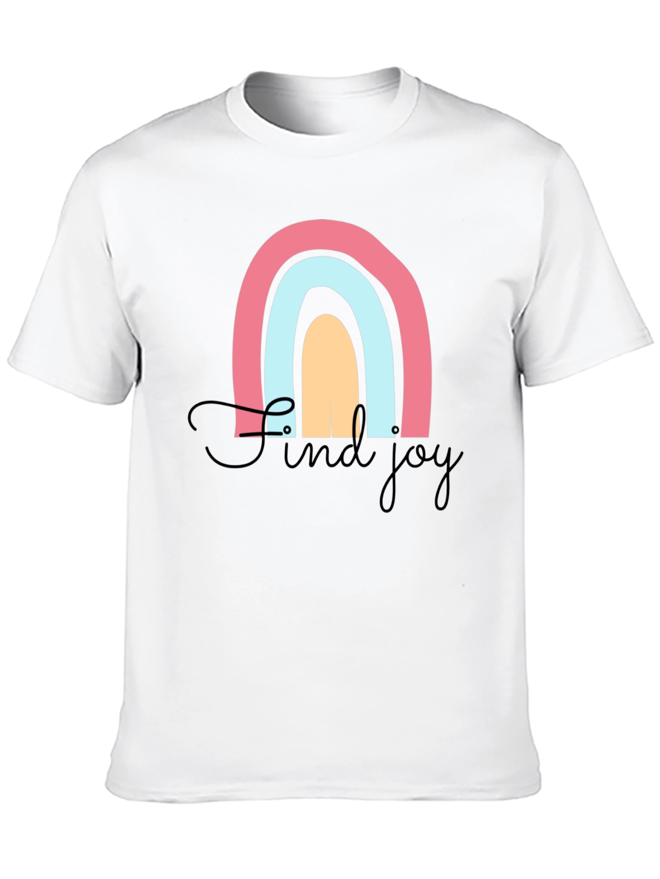 Black Find Joy Rainbow Graphic T-Shirt - Black view 10