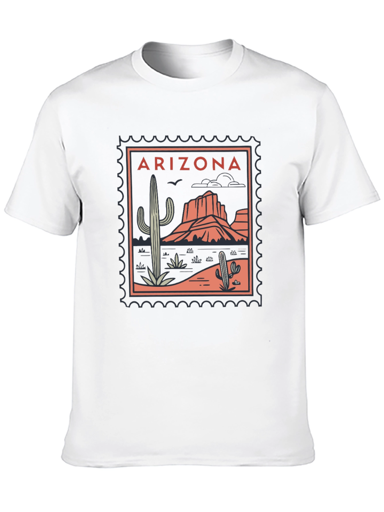 Black Arizona Desert Graphic Tee - Black Cotton T-Shirt view 10