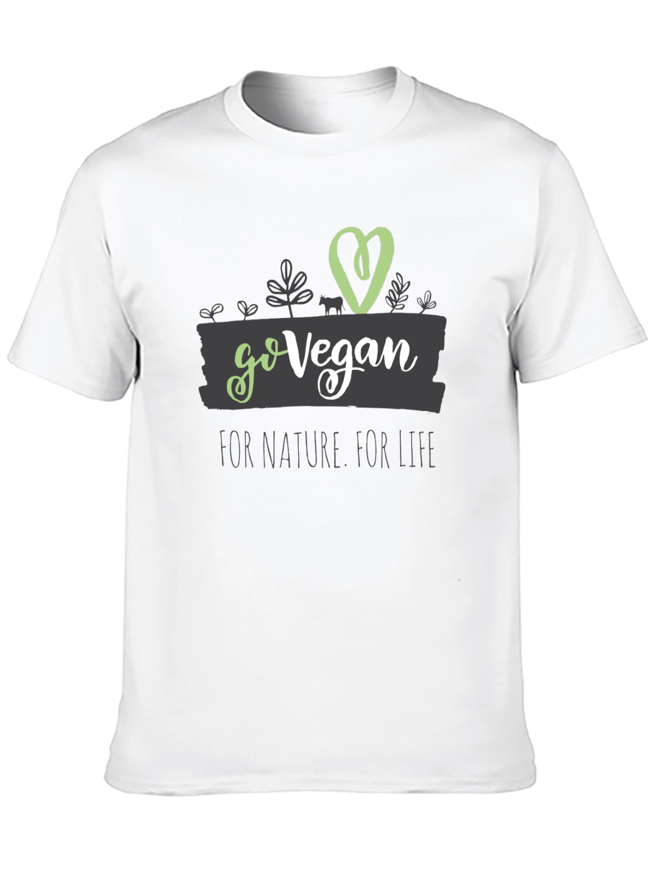 Go Vegan Graphic Tee - Nature & Life - 10