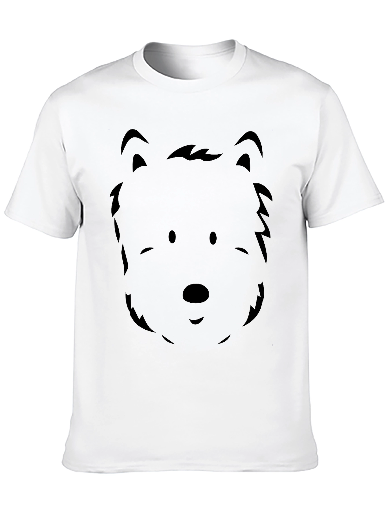 Black Dog Face Graphic Tee - Men's Black T-Shirt view 10