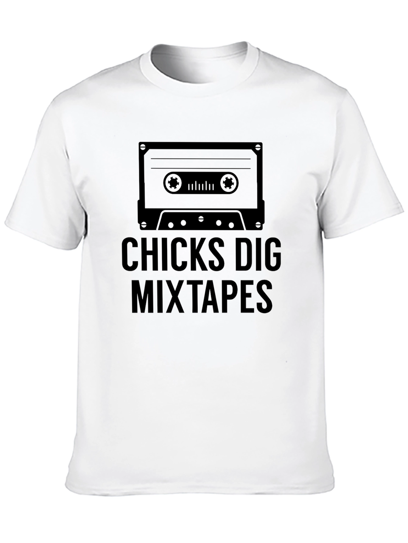 Black Chicks Dig Mixtapes Graphic Tee - Black view 10