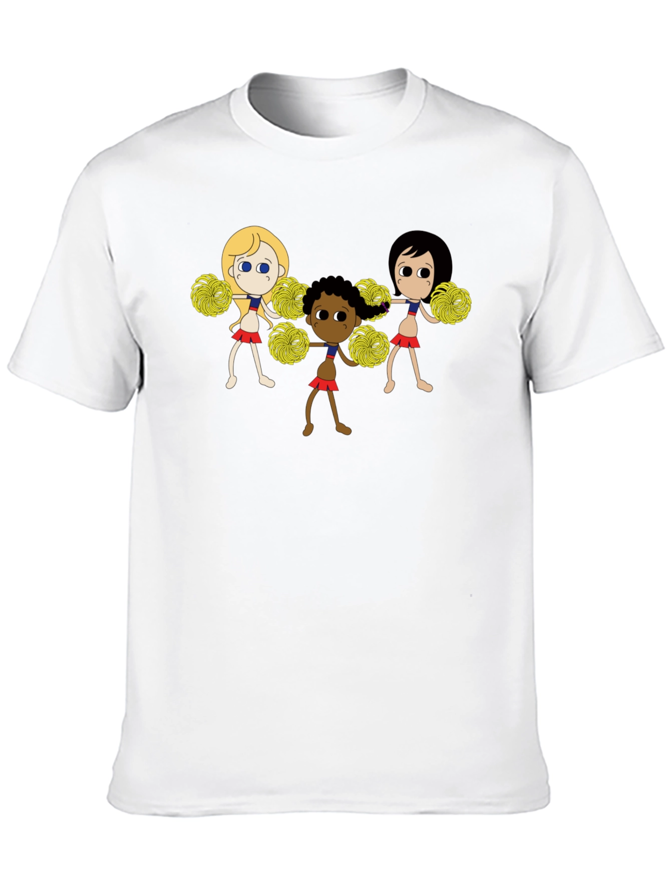 Black Cheerleader Squad Graphic Black T-Shirt view 10