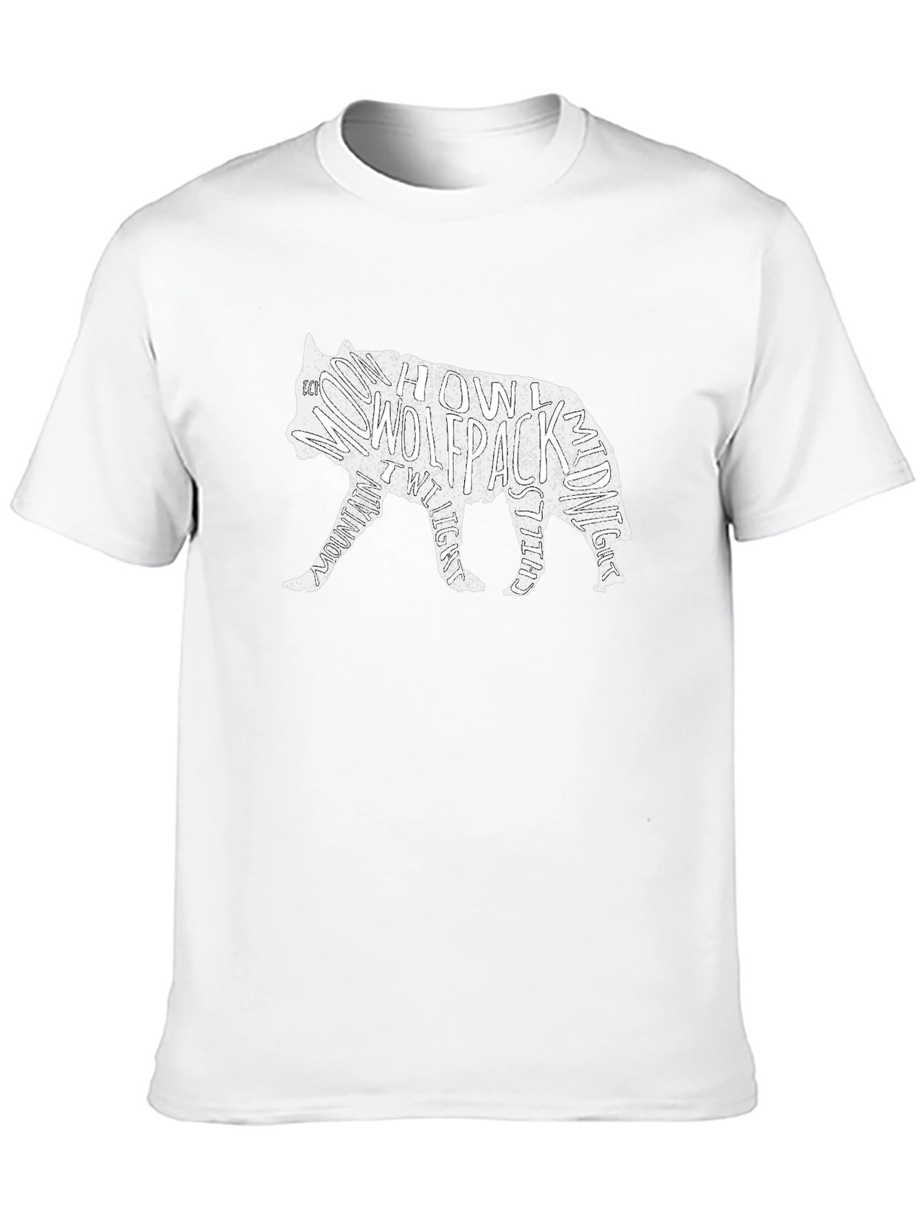 Black Wolfpack Graphic T-Shirt - Black Crew Neck Tee view 10