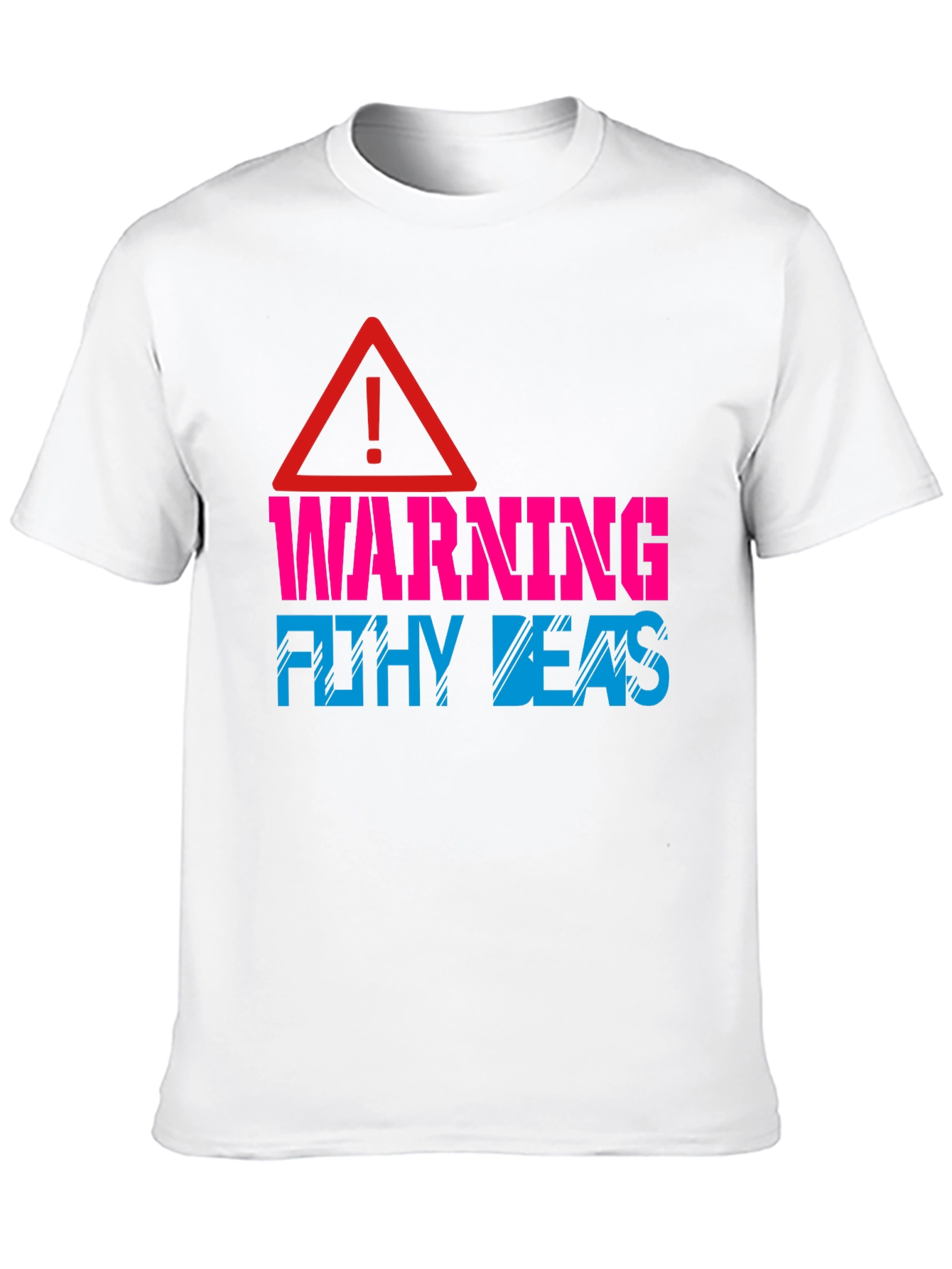 Black Warning Filthy Beast Novelty T-Shirt view 10