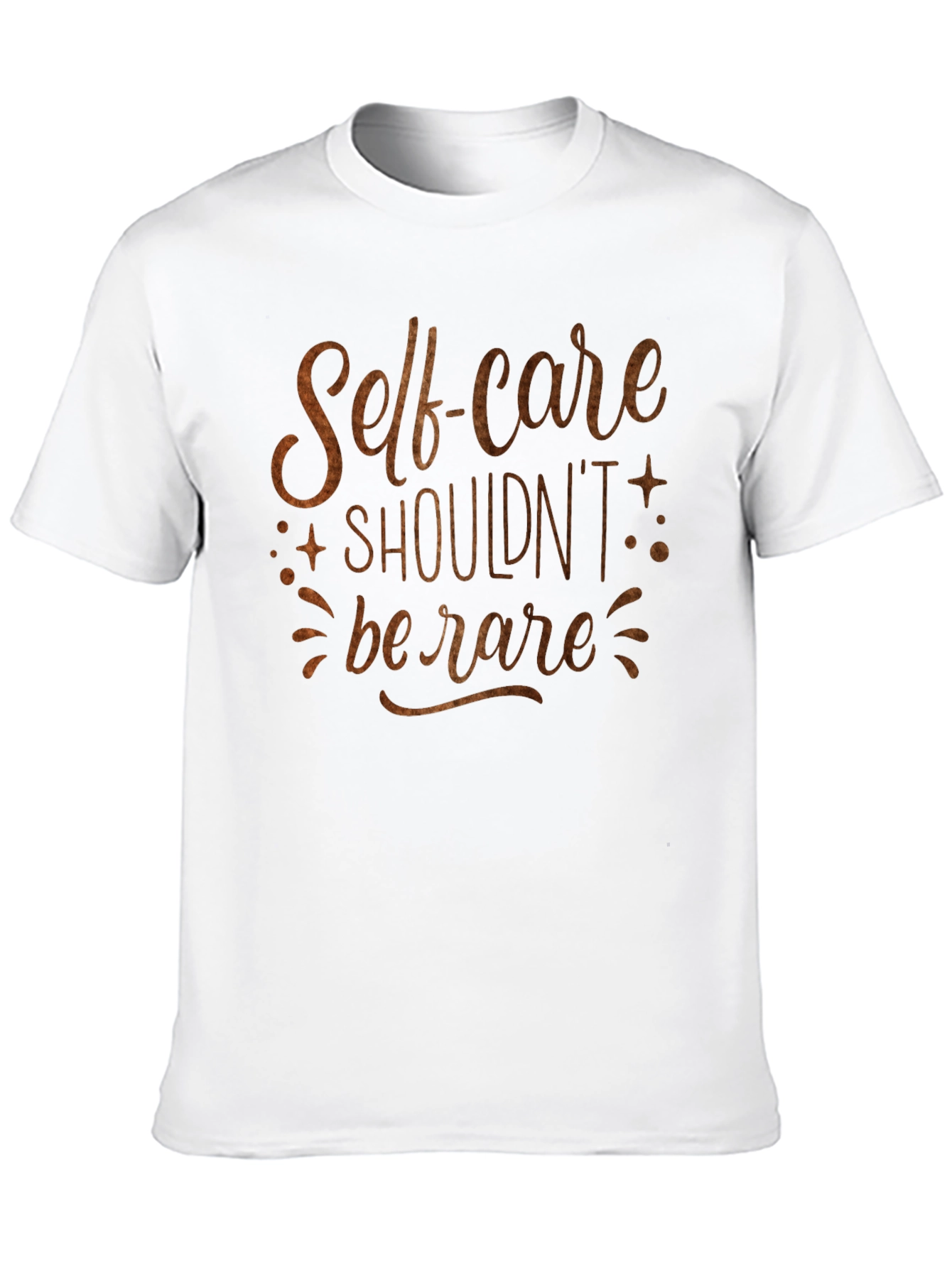 Black Self-Care Graphic T-Shirt: Black Cotton Blend Casual Tee view 10