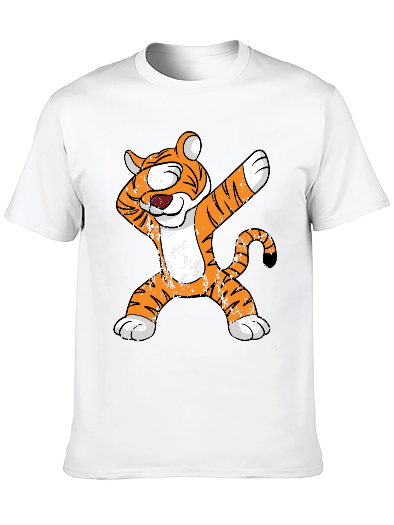 Black Dabbing Tiger Graphic Tee - Cool Animal Lover Shirt view 10