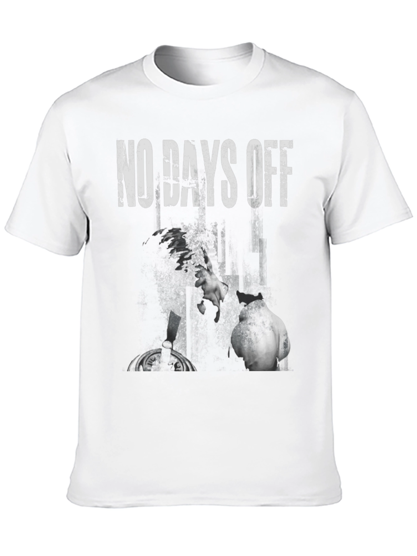 Black No Days Off Graphic Print Tee - Gym & Fitness view 10