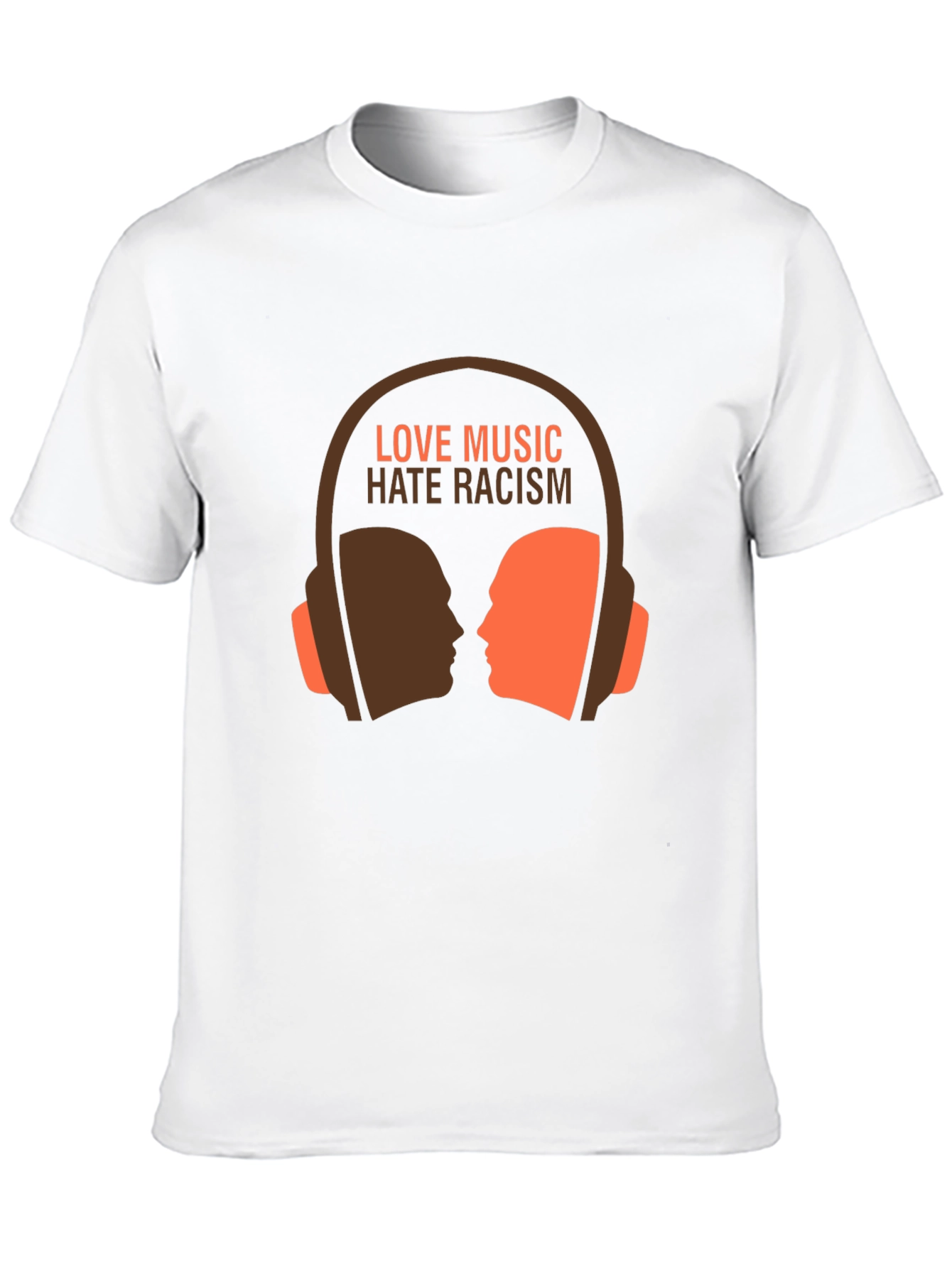 Black Love Music Hate Racism Graphic Tee view 10