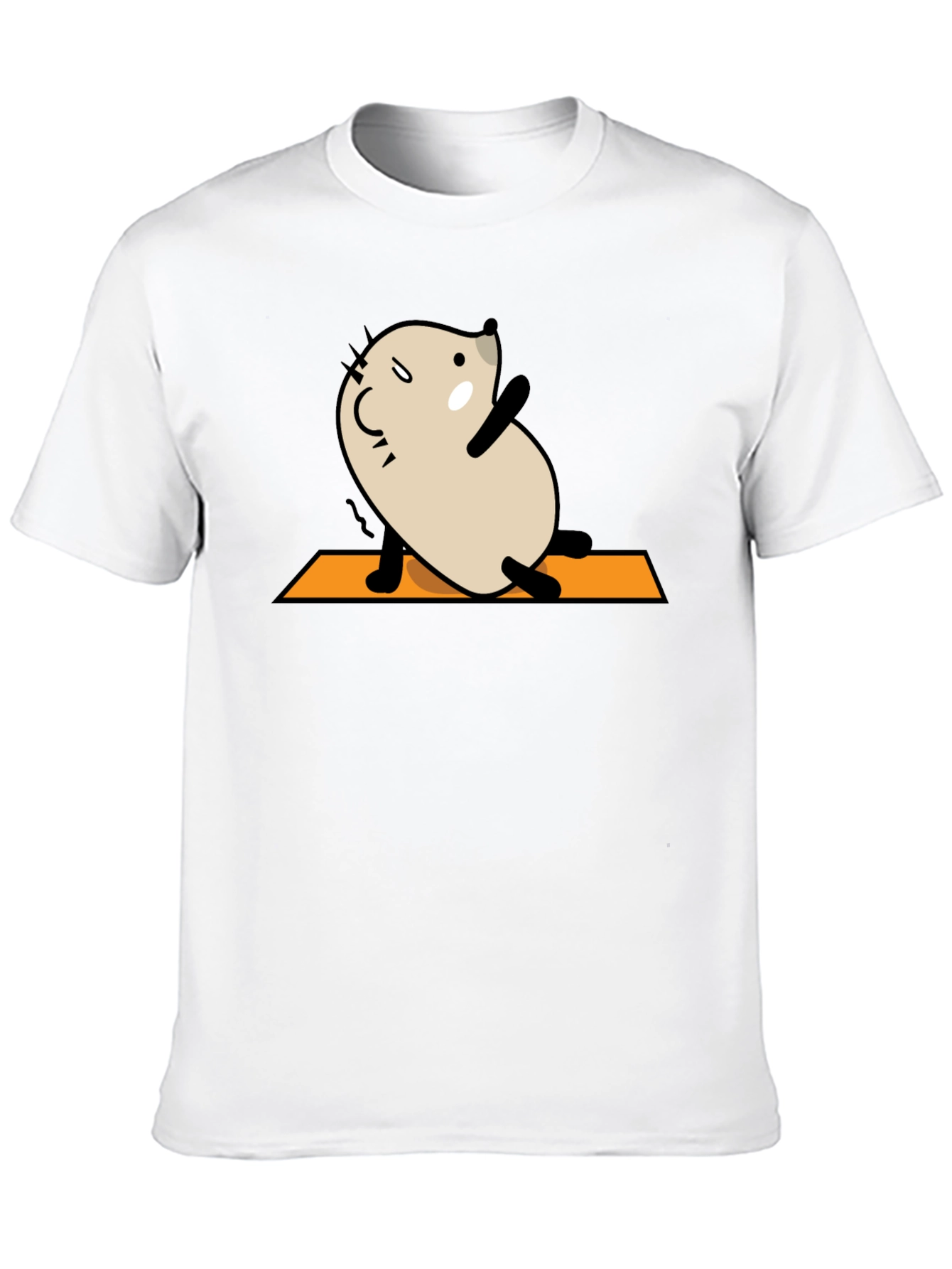 Black Yoga Mouse Graphic Tee - Black Cotton Blend view 10