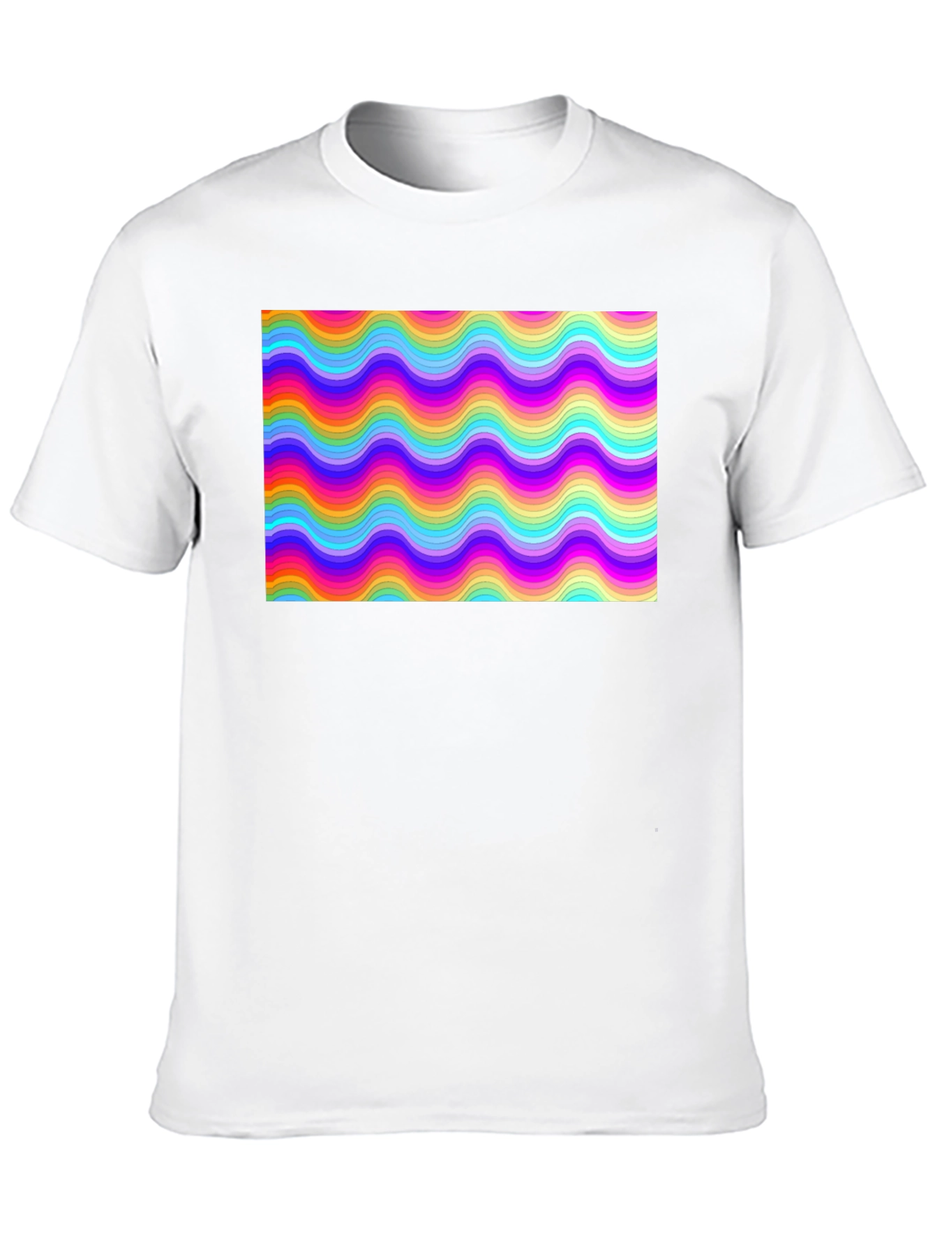 Black Retro Wave Pattern Graphic Tee - Soft Cotton T-Shirt view 10