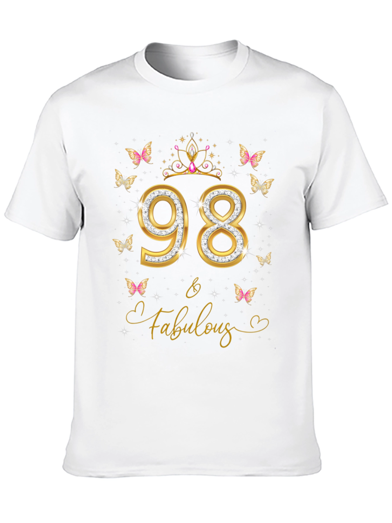 98 & Fabulous Birthday Graphic Tee - 10