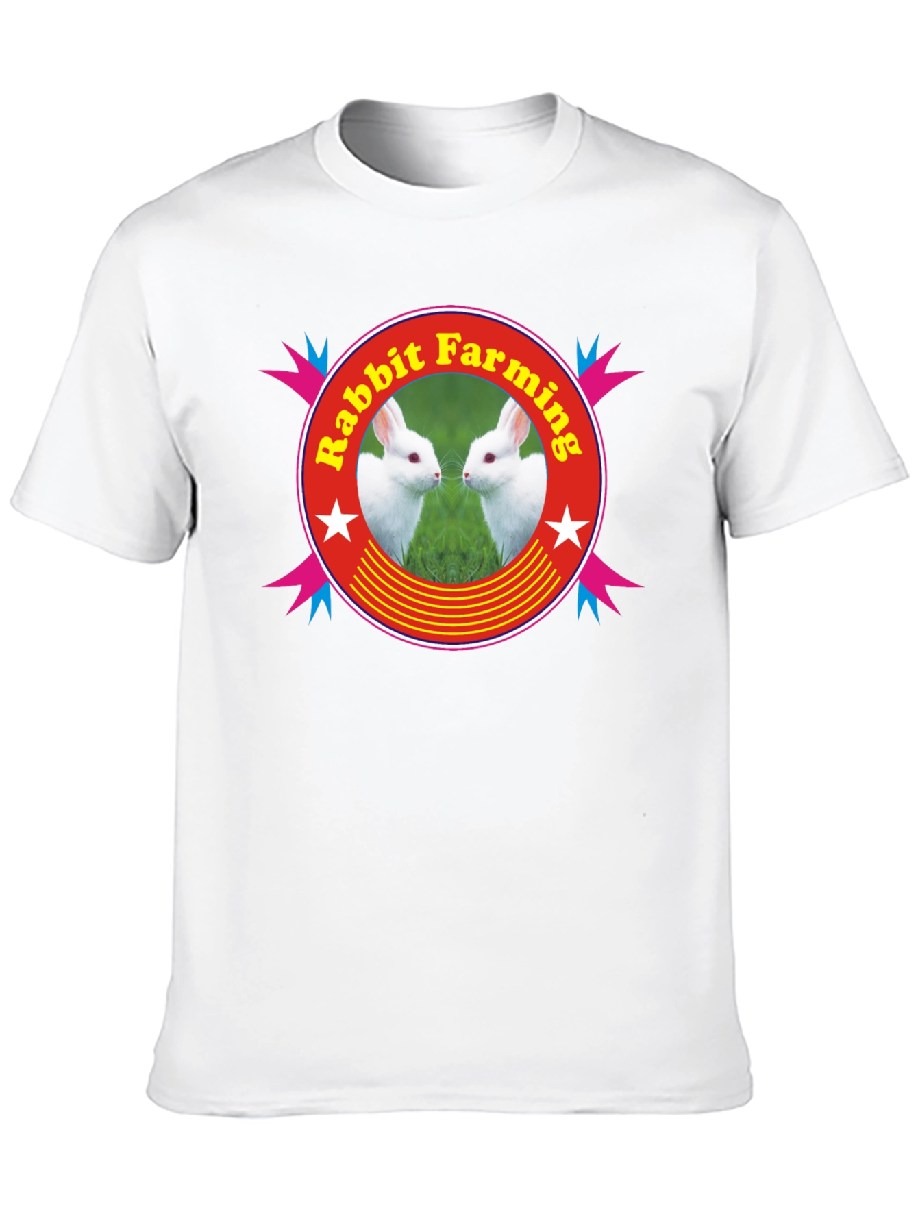 Black Rabbit Farming Graphic Tee - Black Cotton T-Shirt view 10