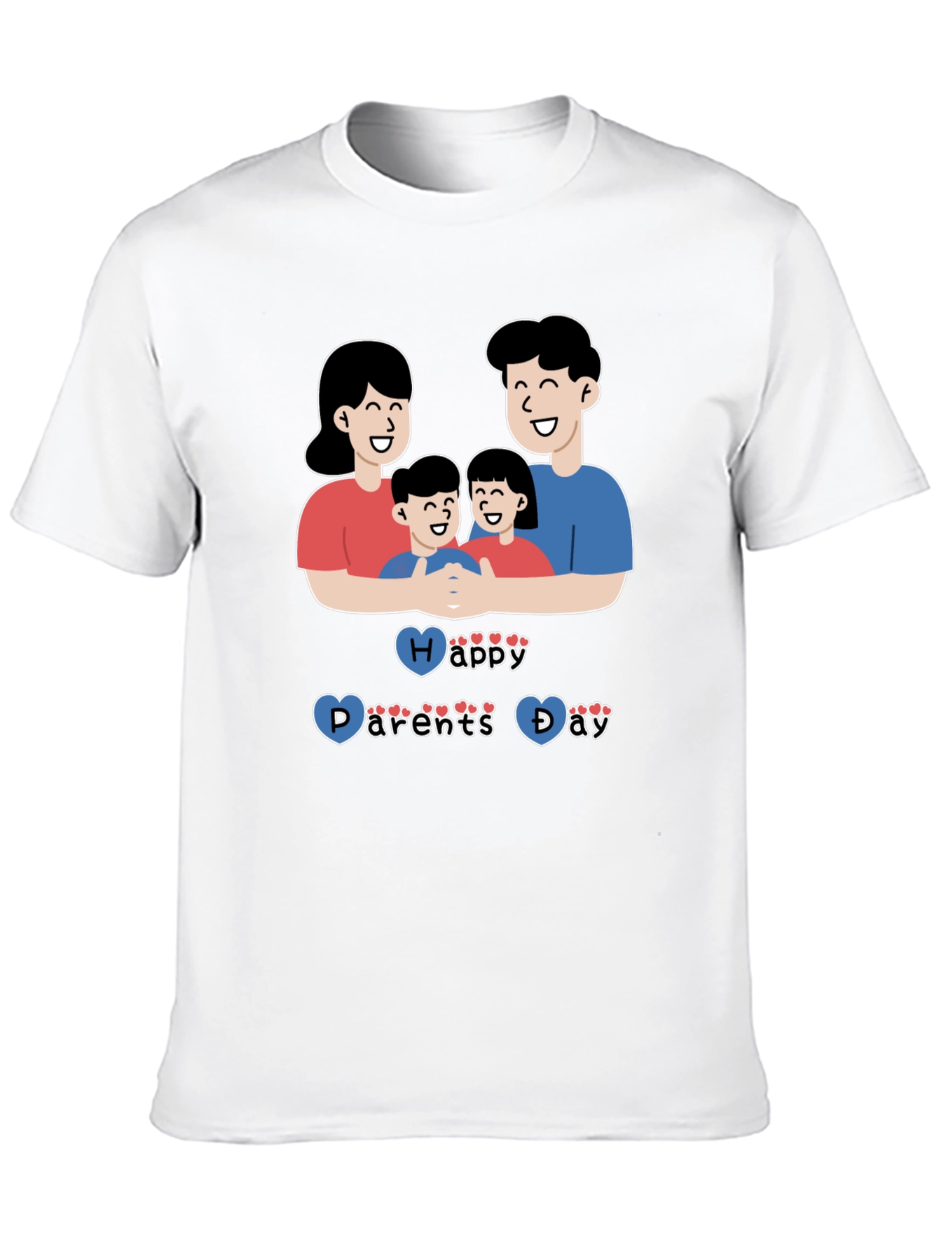 Black Happy Parents Day Graphic T-Shirt, Black view 10