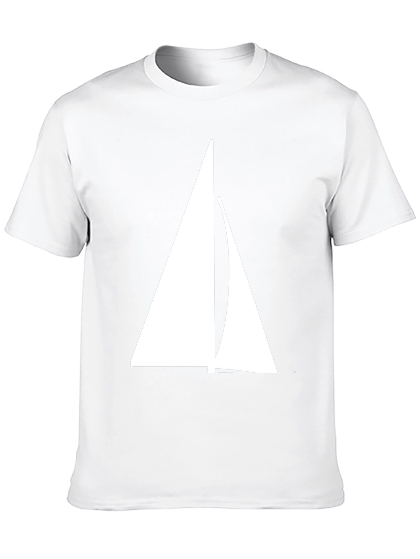 Black Sailing T-Shirt - Black Cotton Blend with Sailboat Graphic view 10
