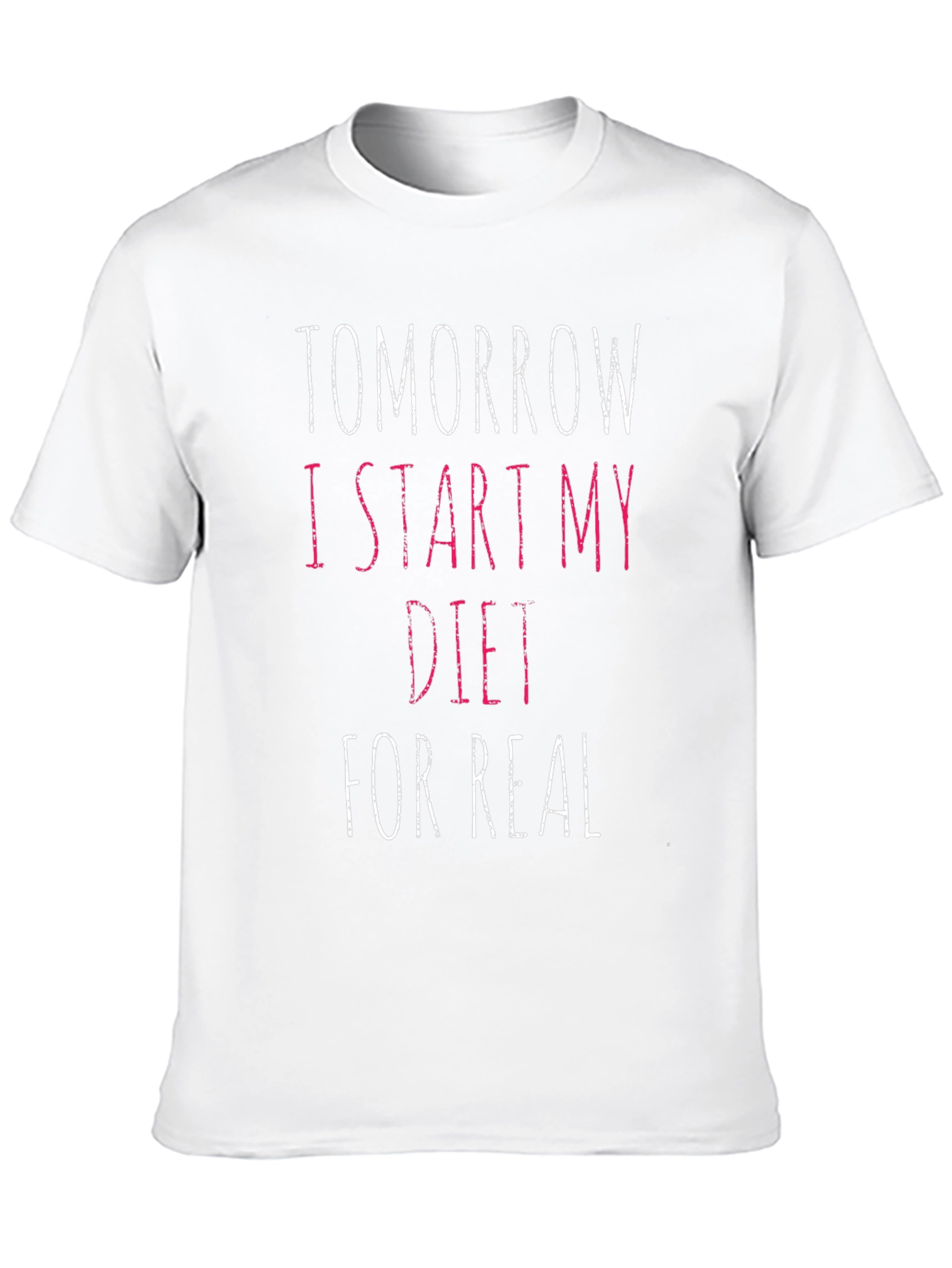 Black Tomorrow I Start My Diet T-Shirt view 10