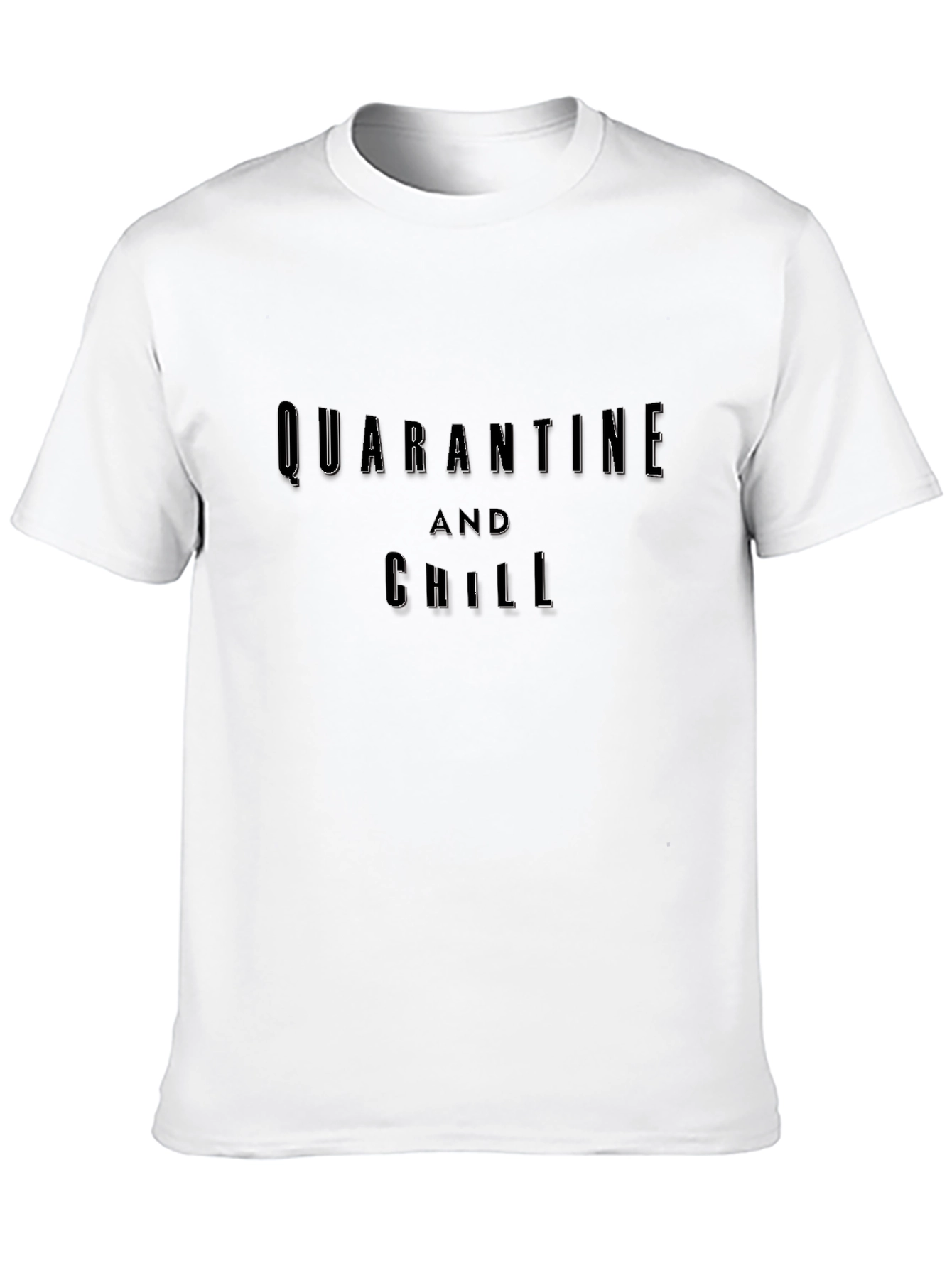 Black Quarantine and Chill Black Graphic Tee view 10